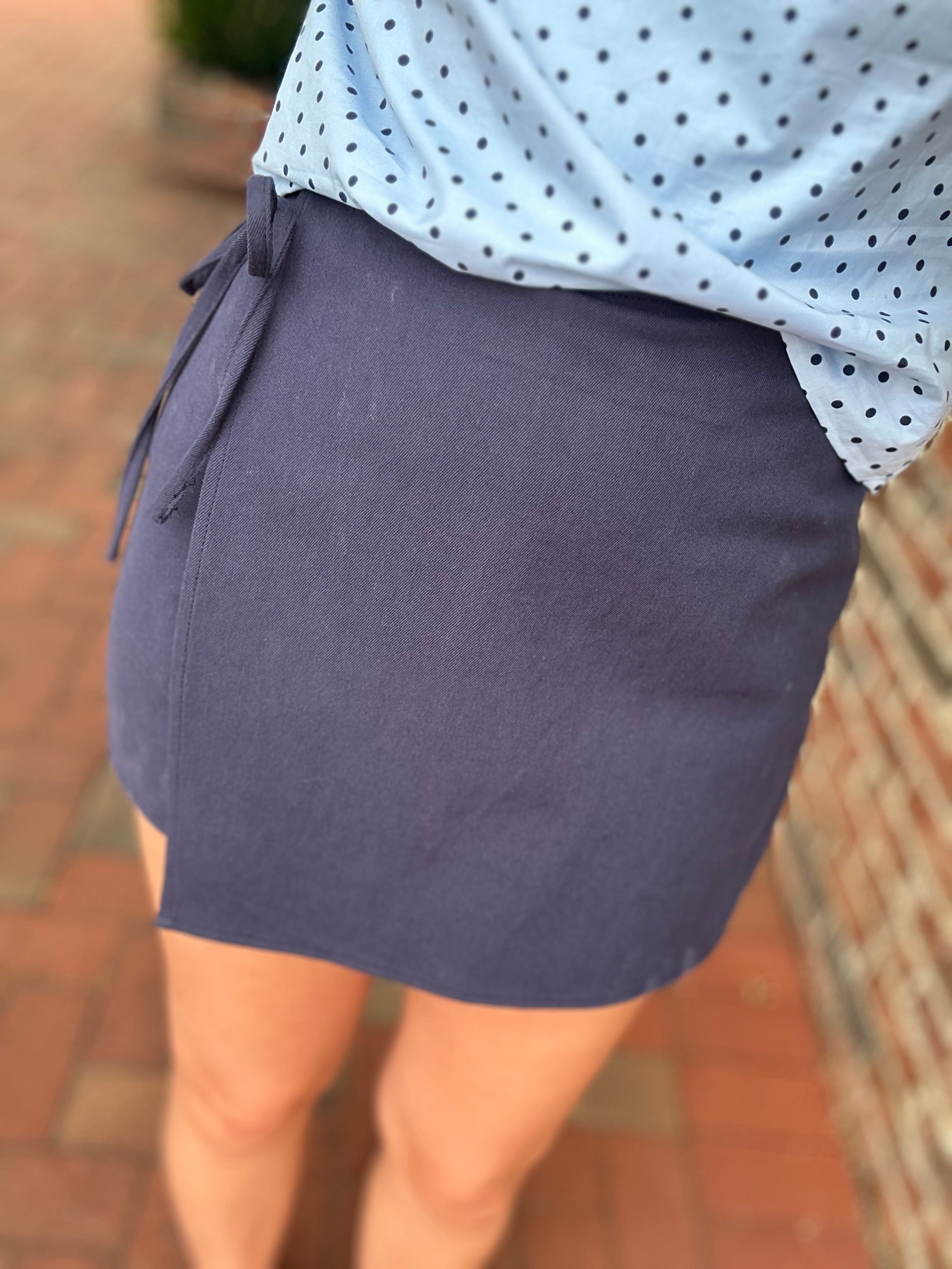 Looking for Something Simple Denim Wrap Skort