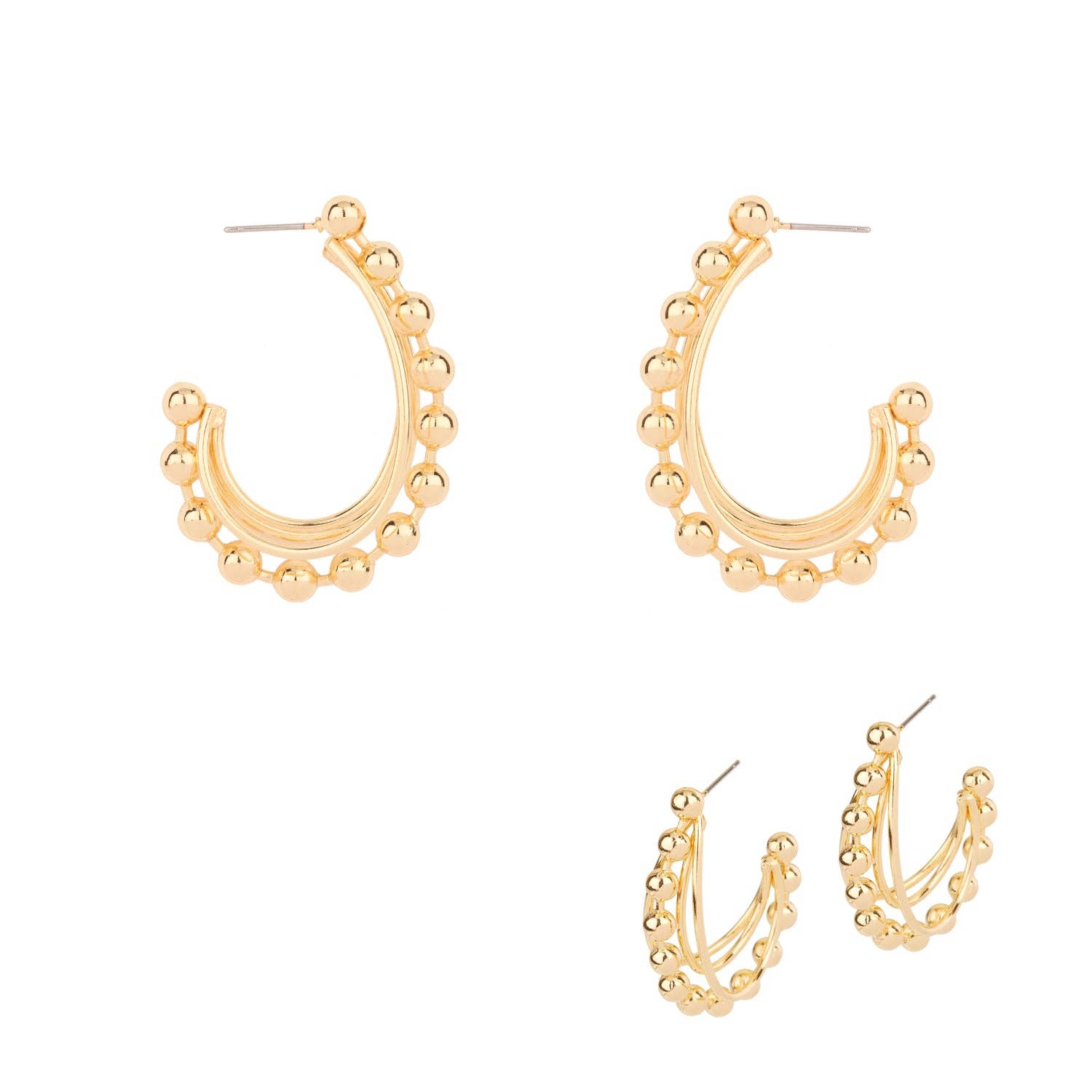 Gold Metal Hoop Earring