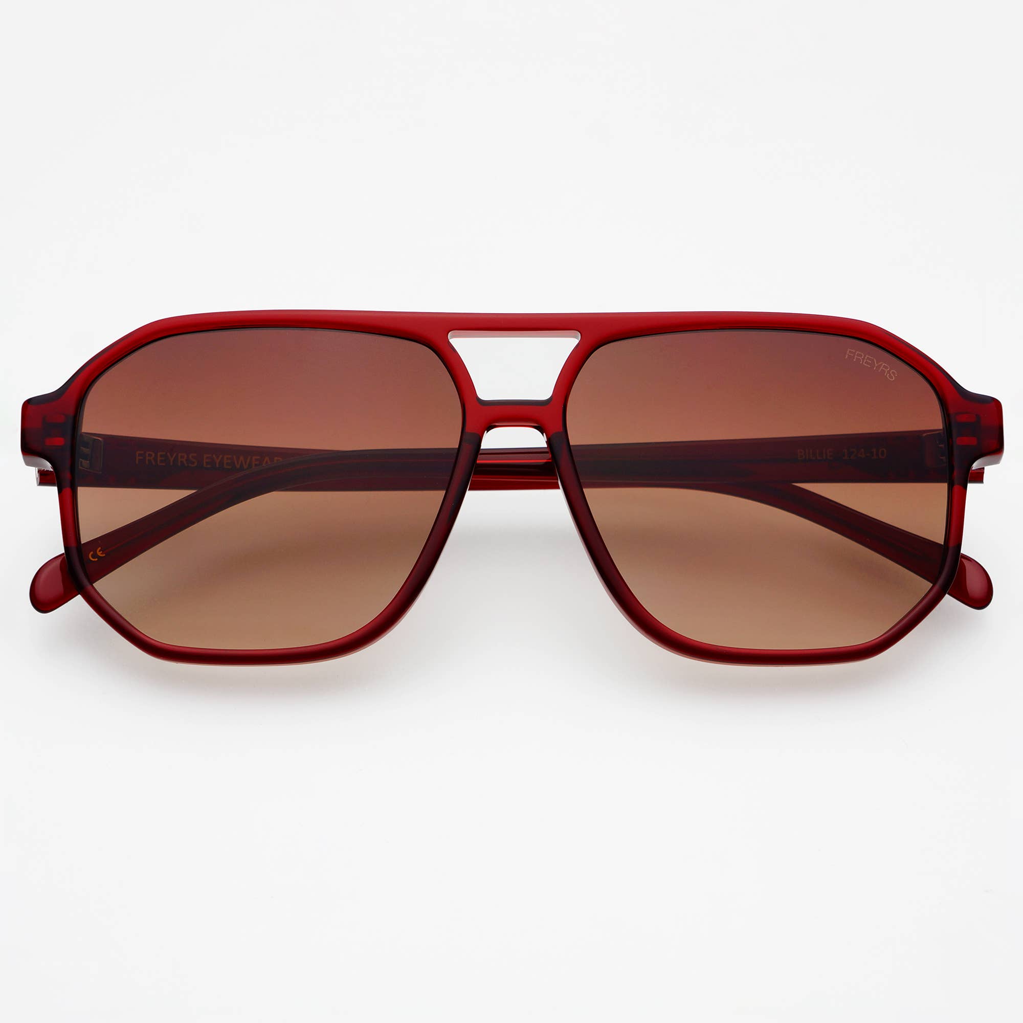 Billie Unisex Aviator Sunglasses- Dark Cherry