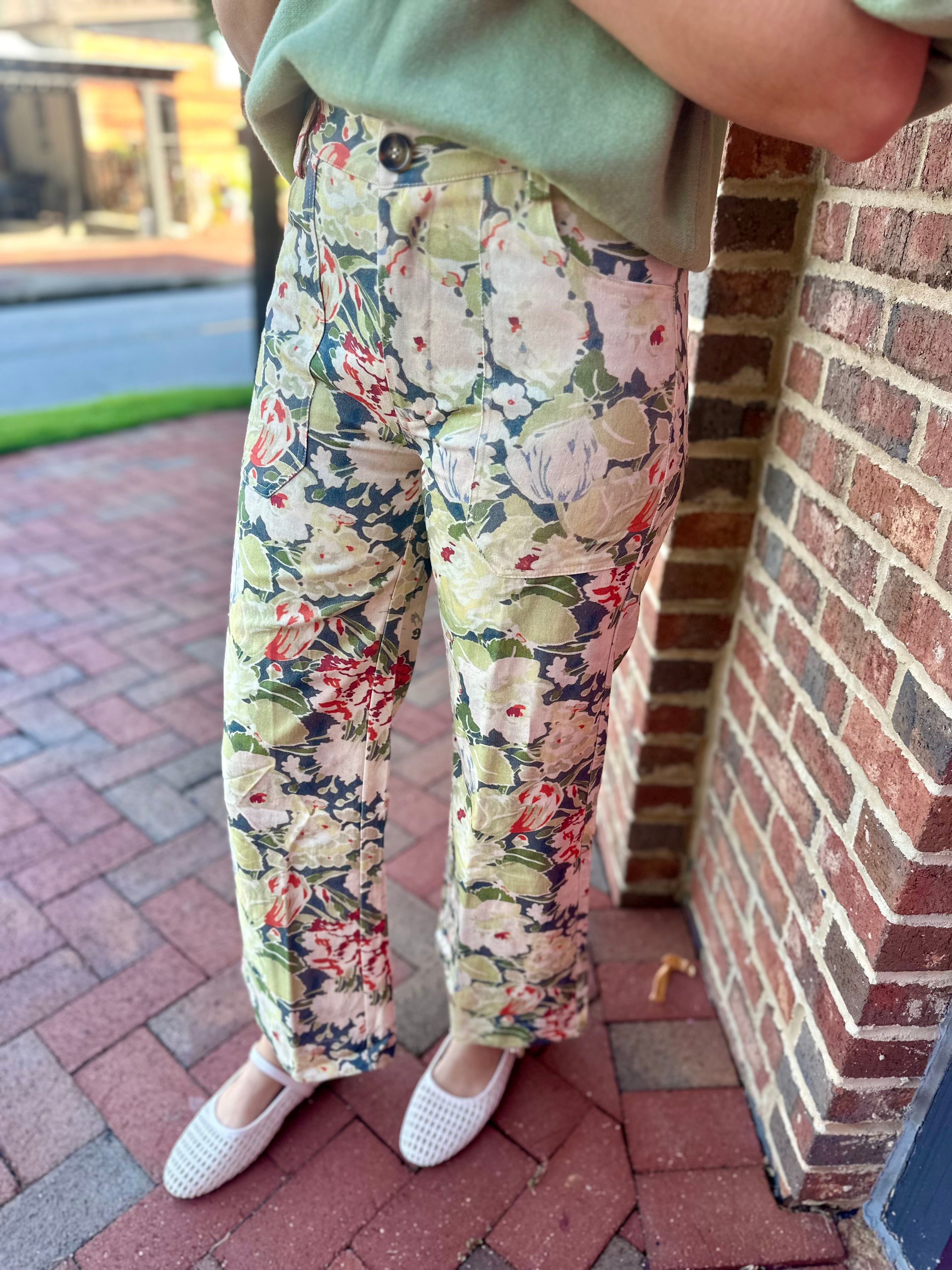 Sweet Bloom Floral Print Pants