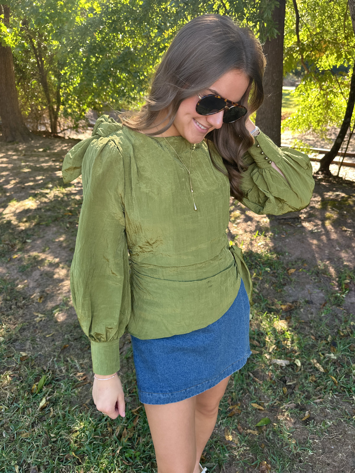 Field and Fern Long Sleeve Blouse