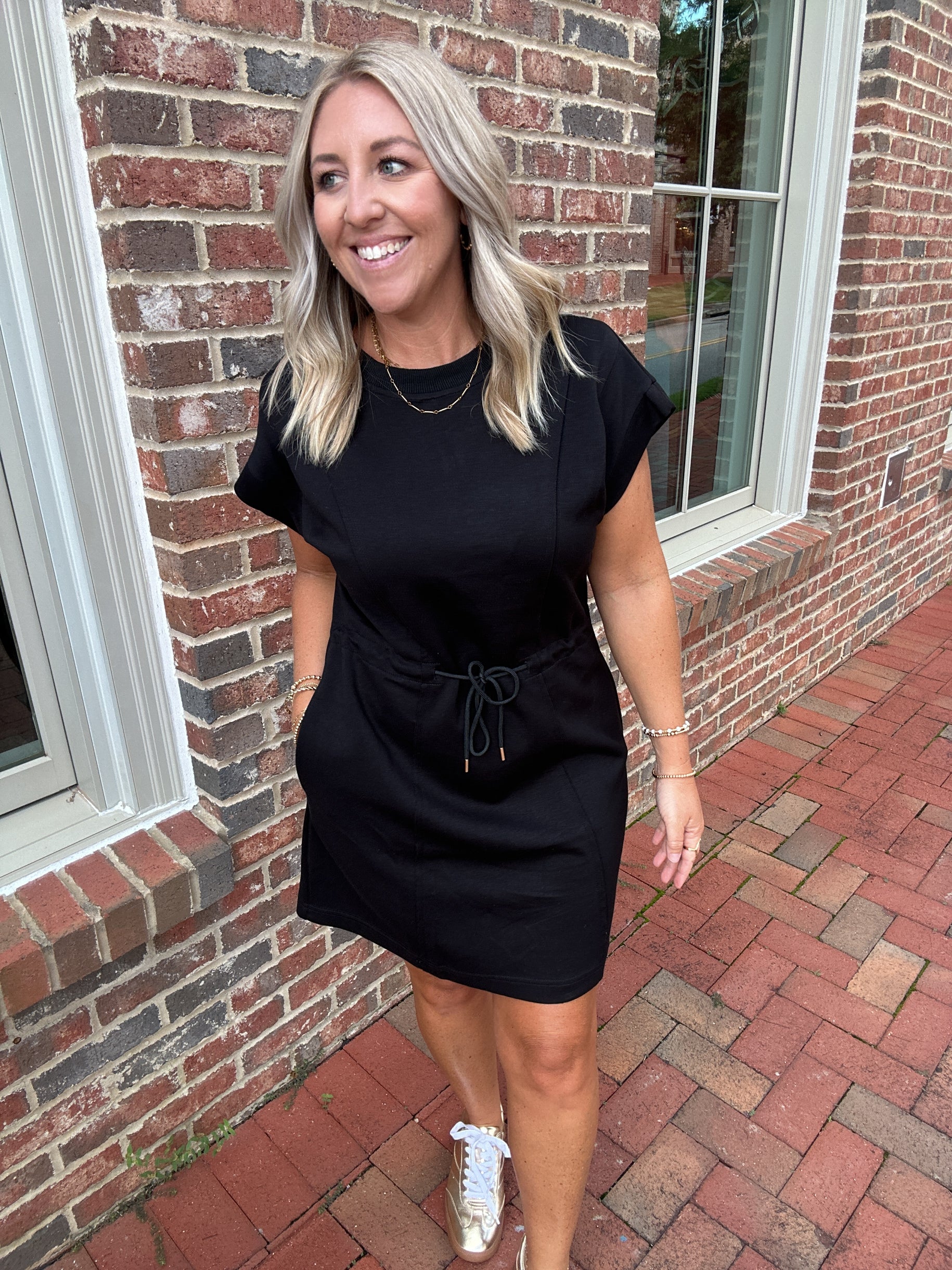 Good Direction Dress with Tie Waist