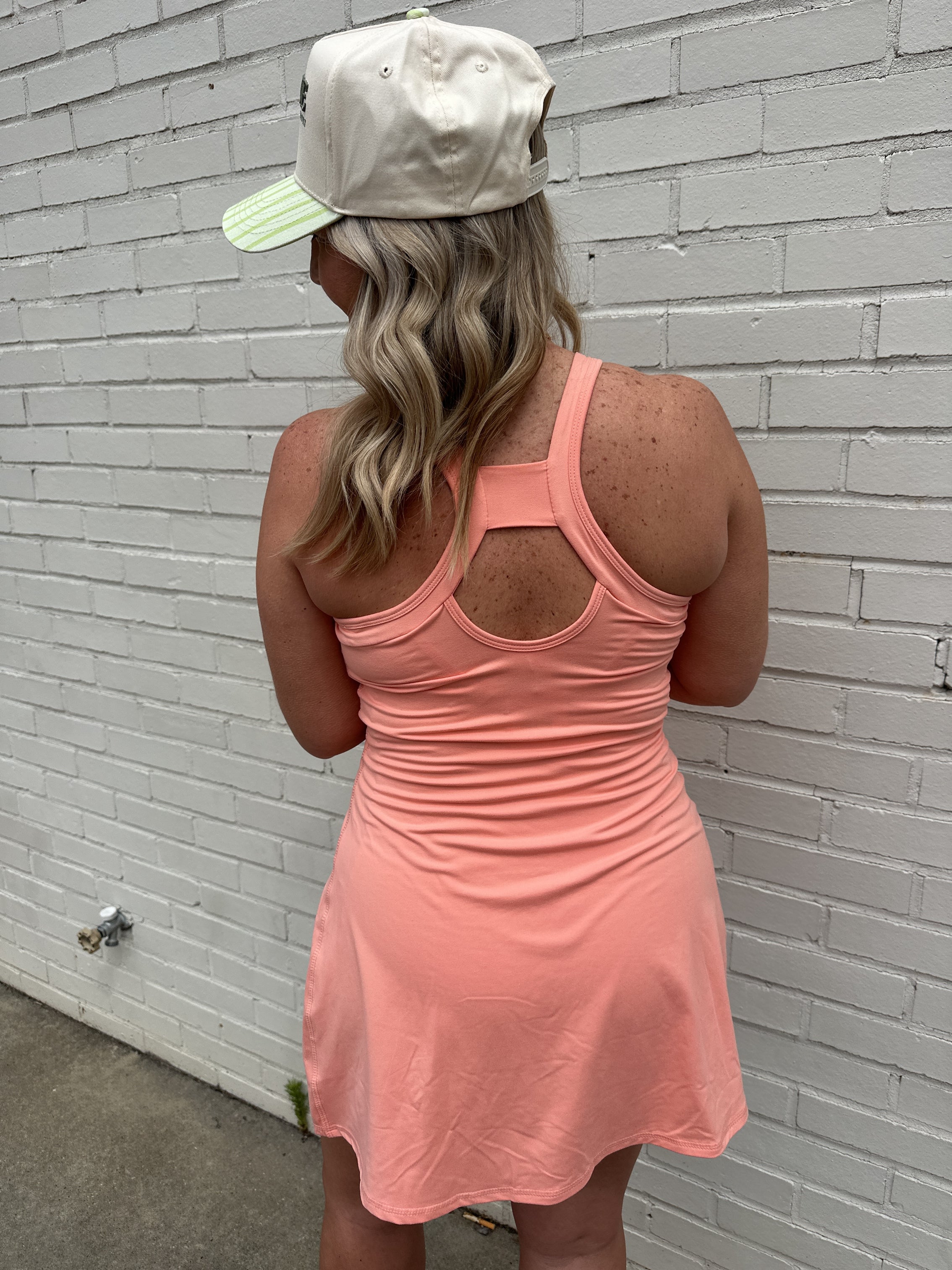 Melon Dream Butter Yoga Active Romper Dress