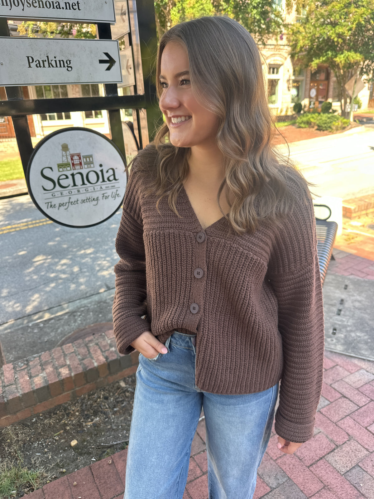 The Essential Knit Cardigan in Espresso