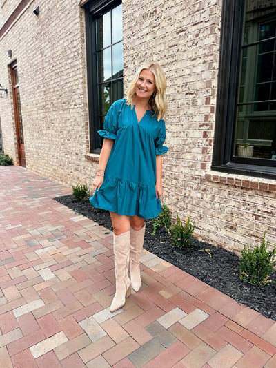 Every Melody Mini Dress with Ruffled Sleeves