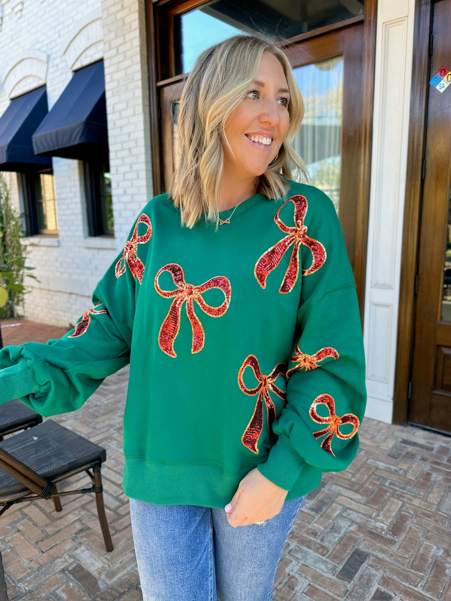 When the Bows are Shining Bright Oversized Sweatshirt