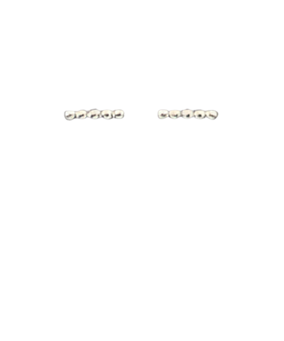 Brass Ball Bar Earrings