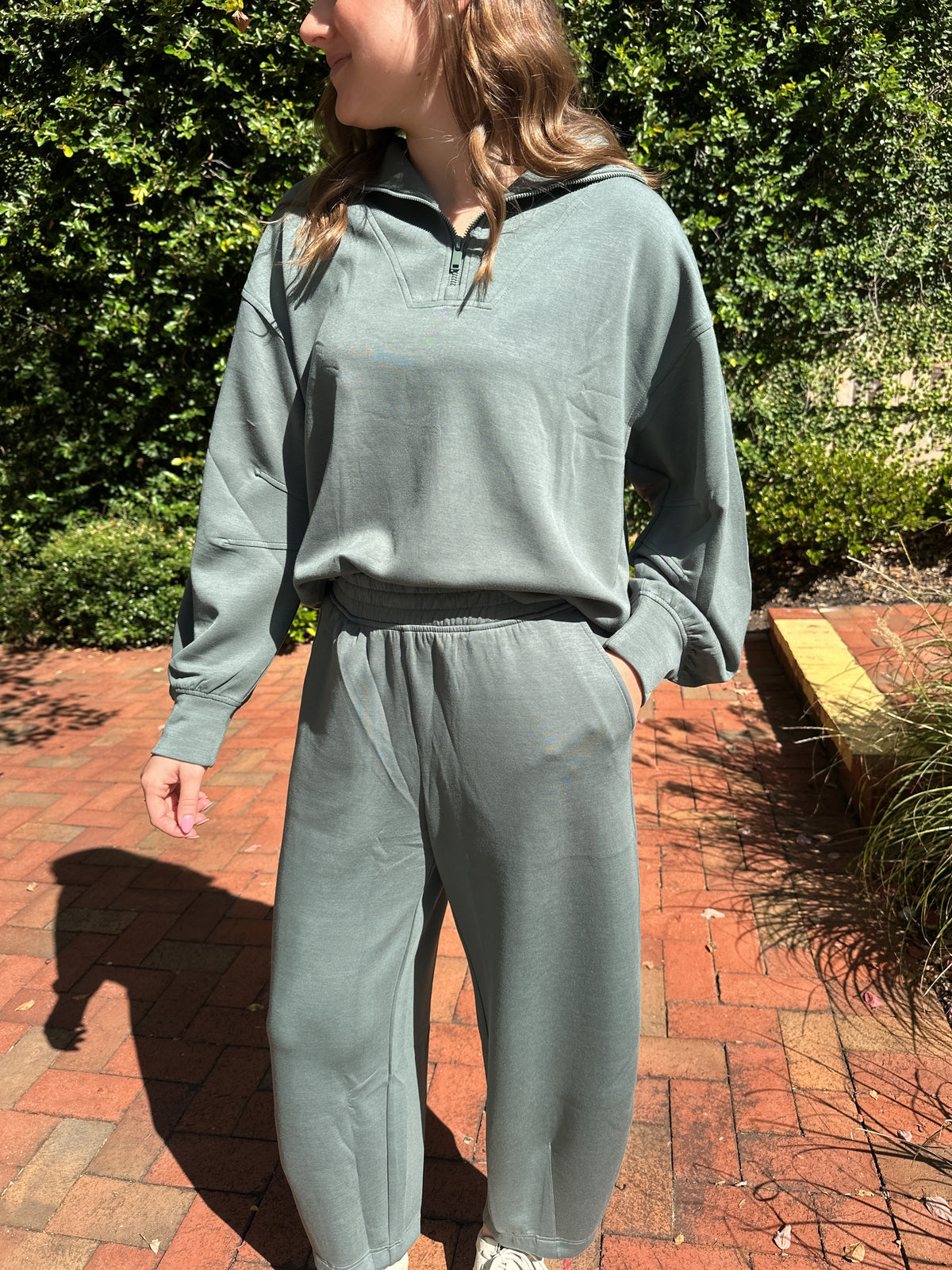 Sunday Sage Quarter Zip Sweatshirt