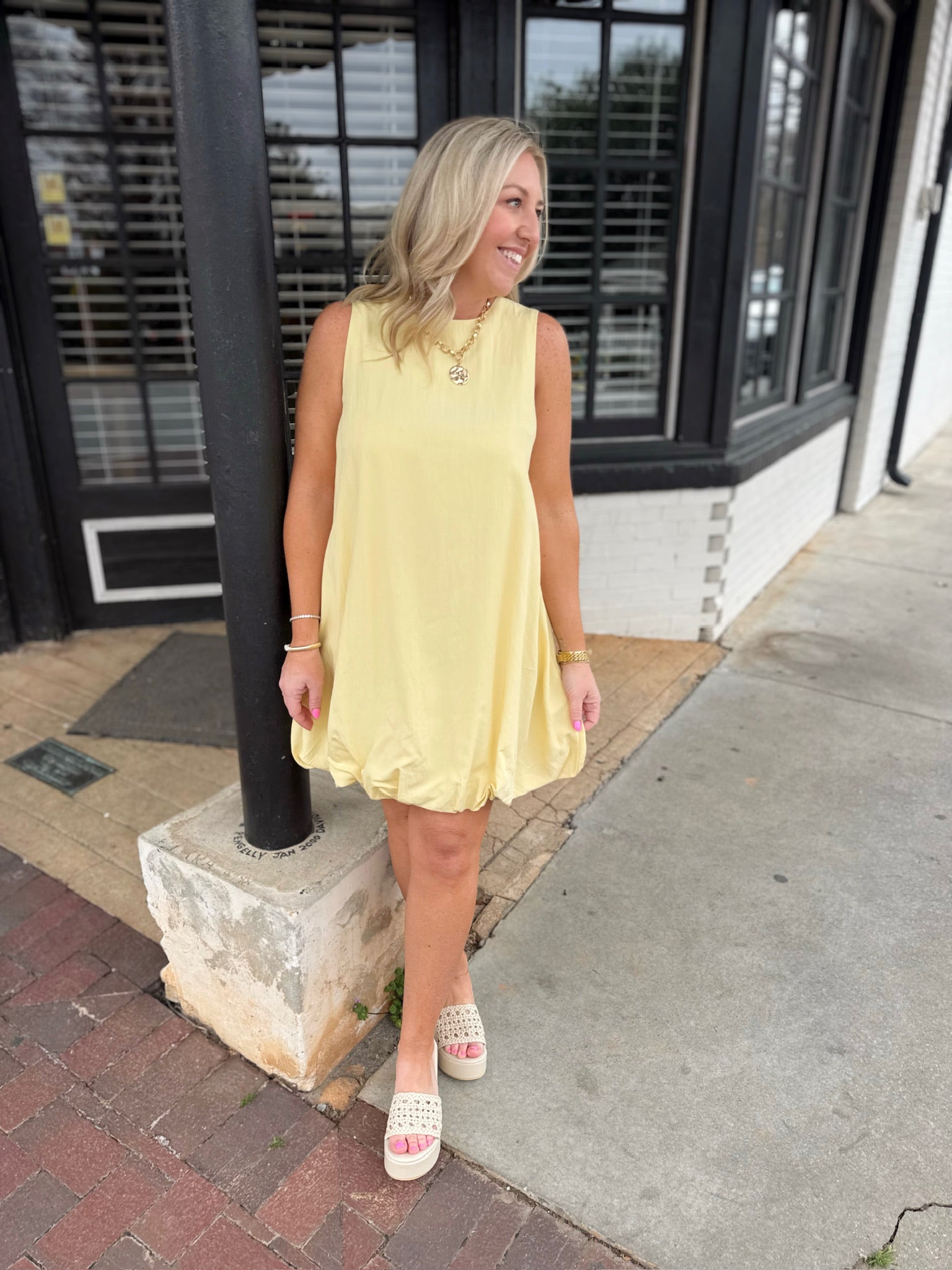 Sweet Sunshine Bubble Mini Dress