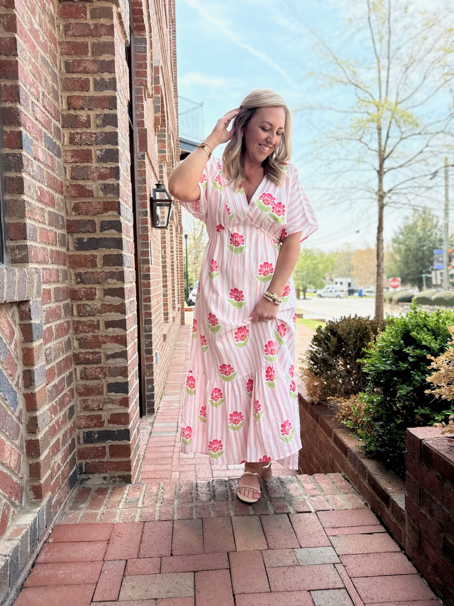 Didn’t Forget Floral Vneck Maxi Dress