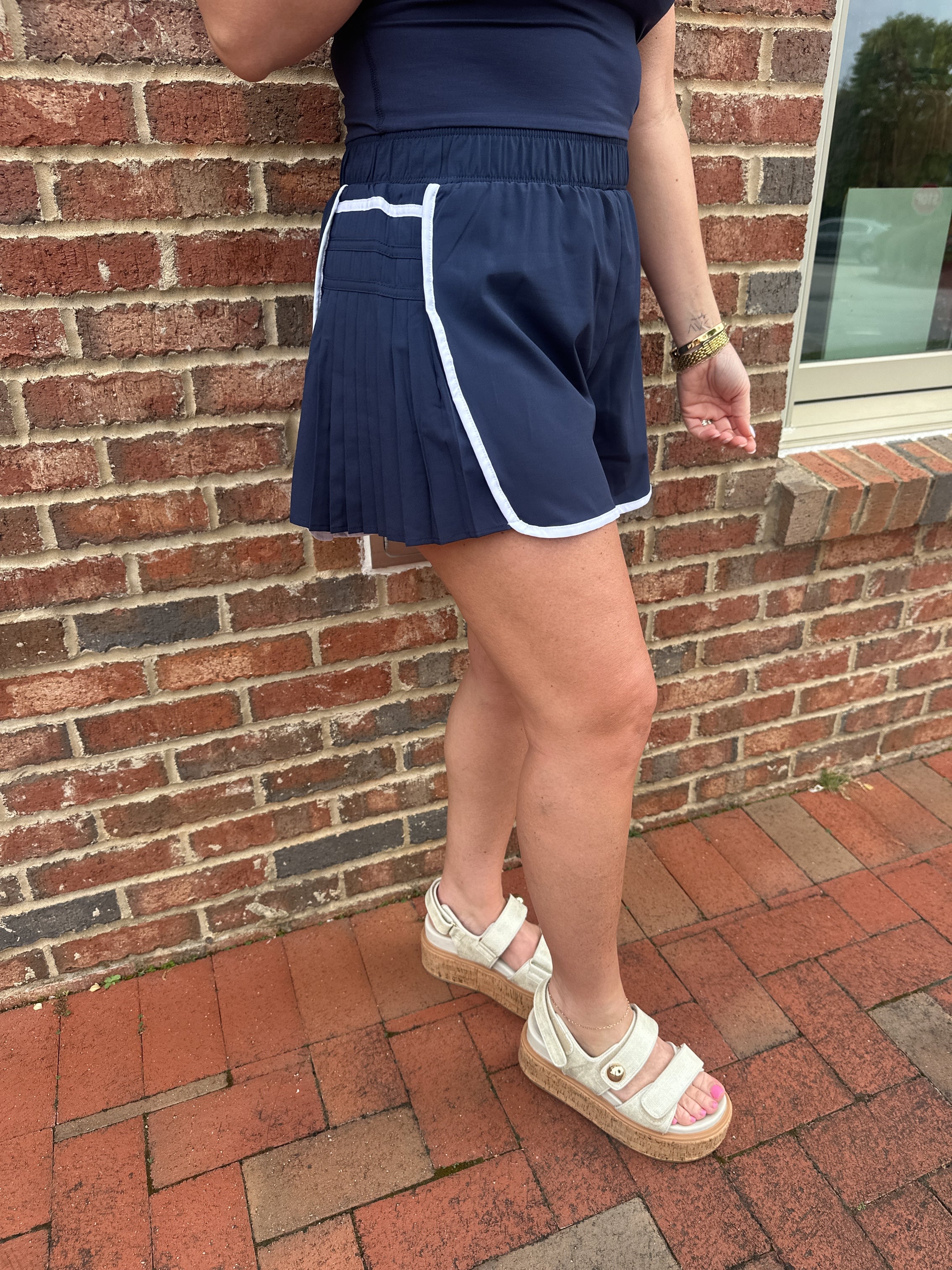 Just Go With It Active Romper in Navy