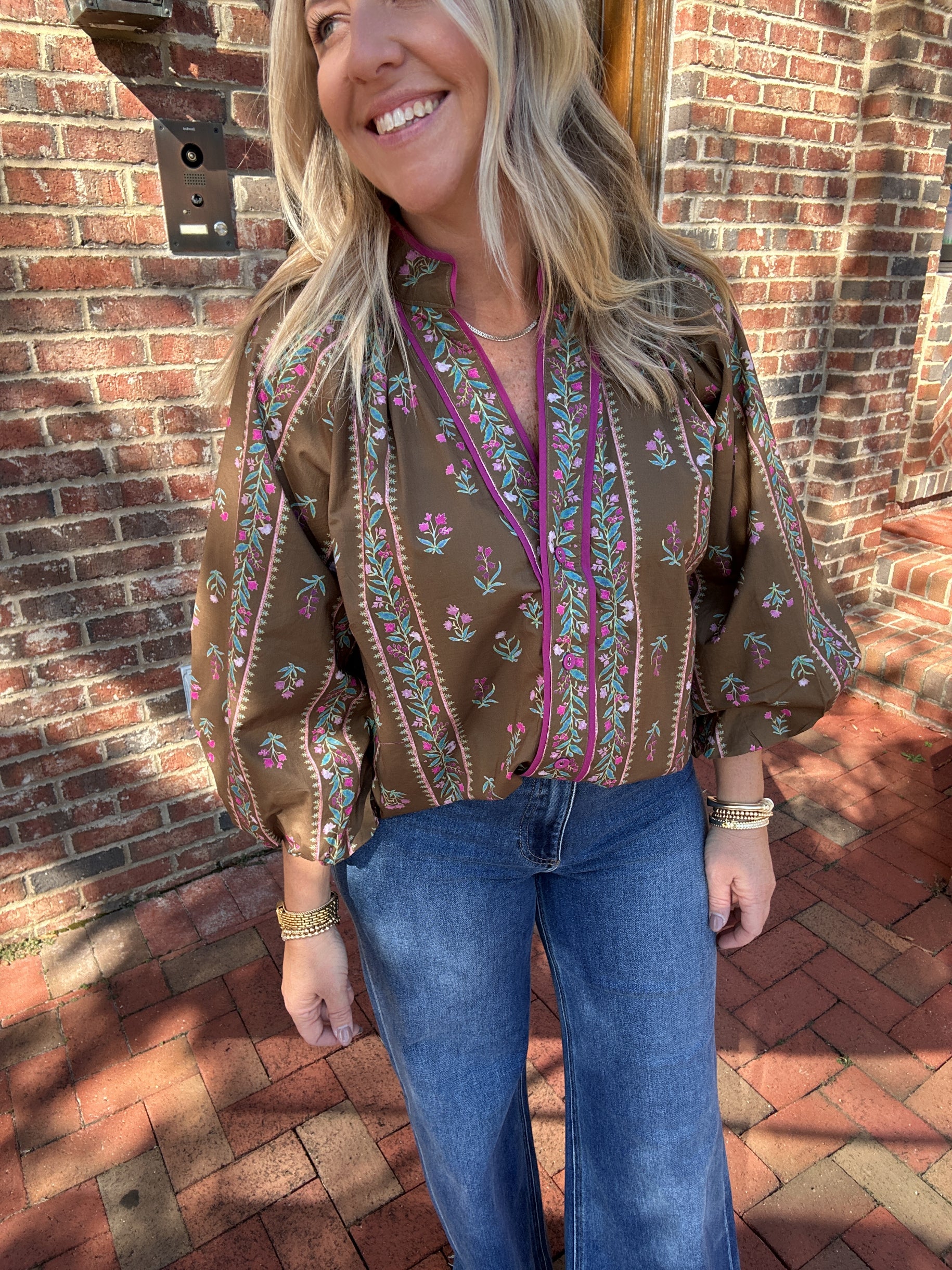 The Hardest Thing Floral Boho Blouse
