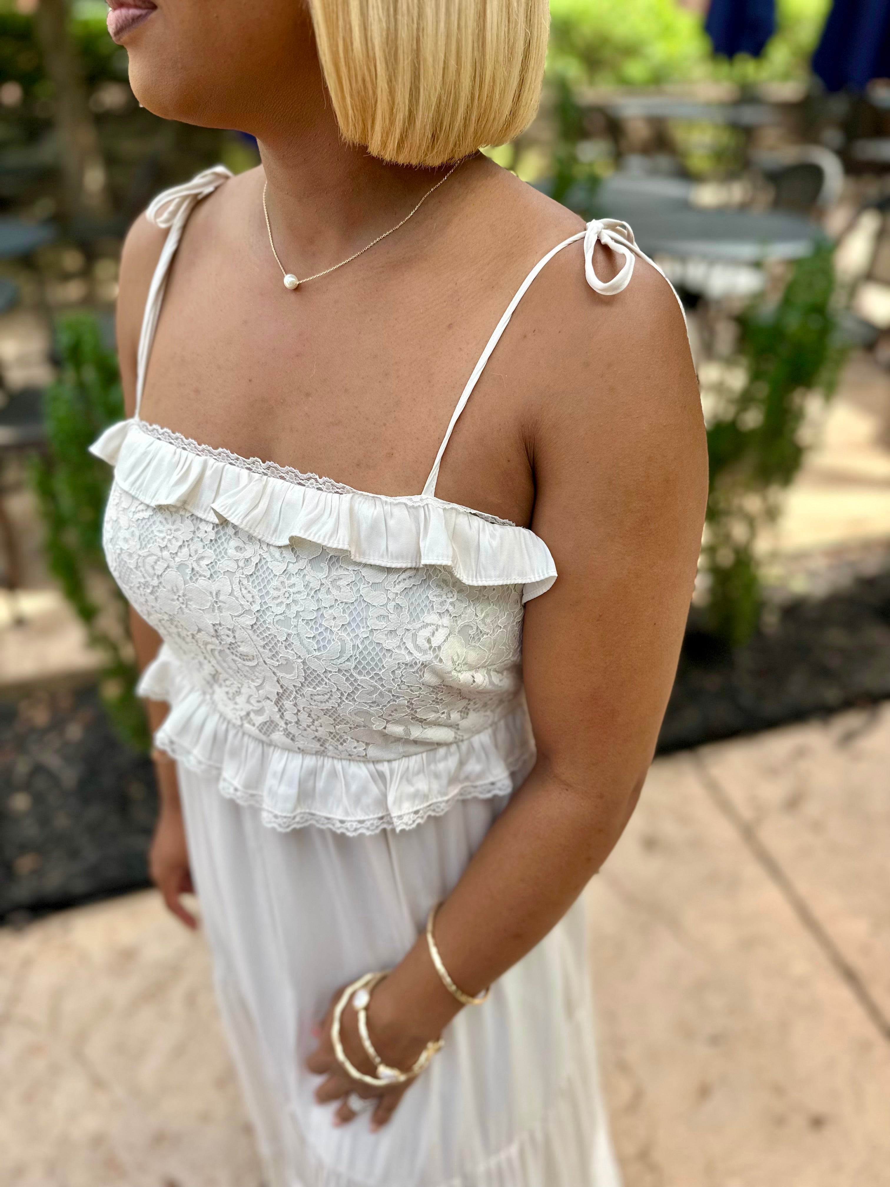 Way Out Here Lace Maxi Dress
