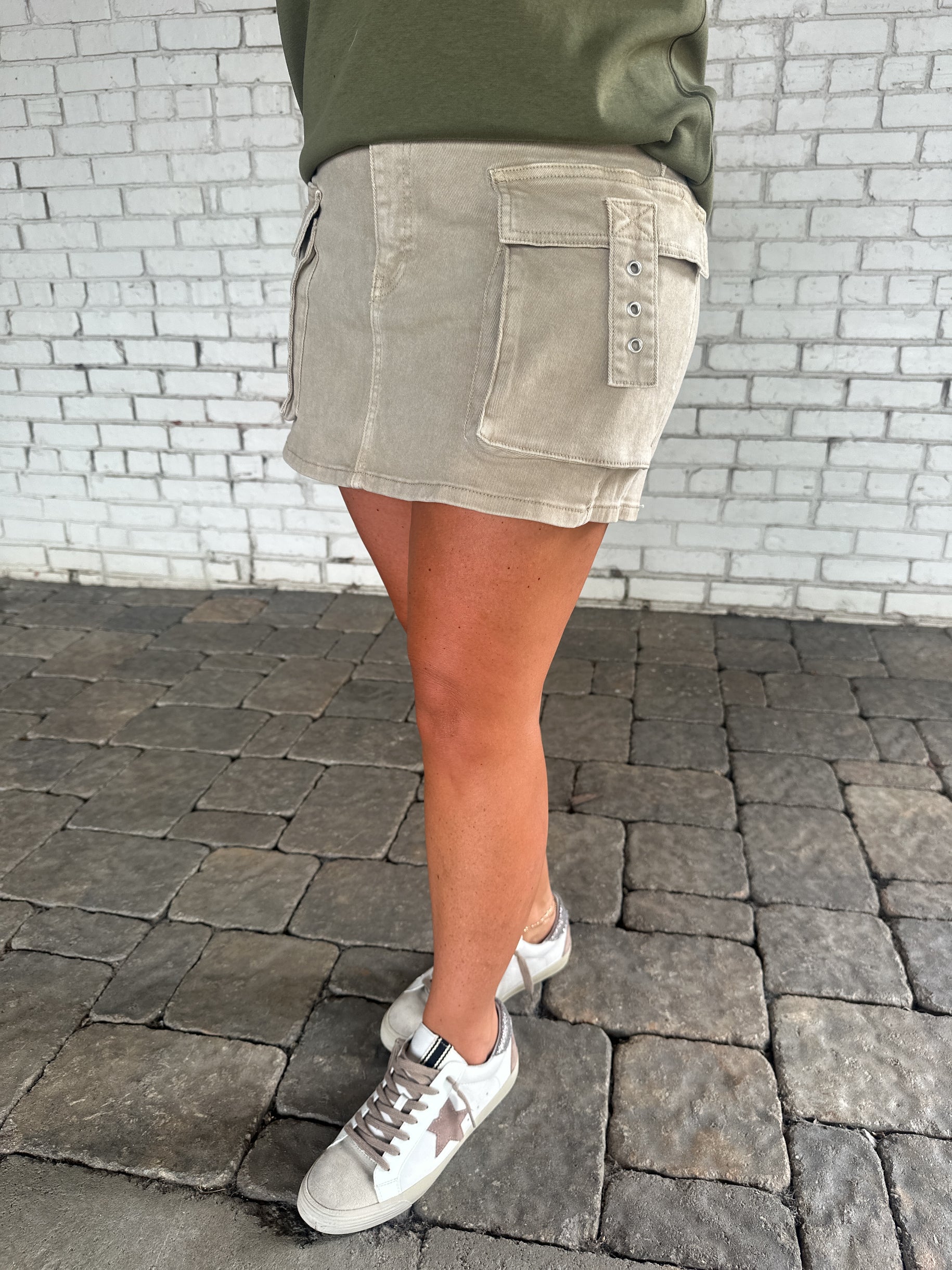 Forever this Way Cargo Utility Skirt