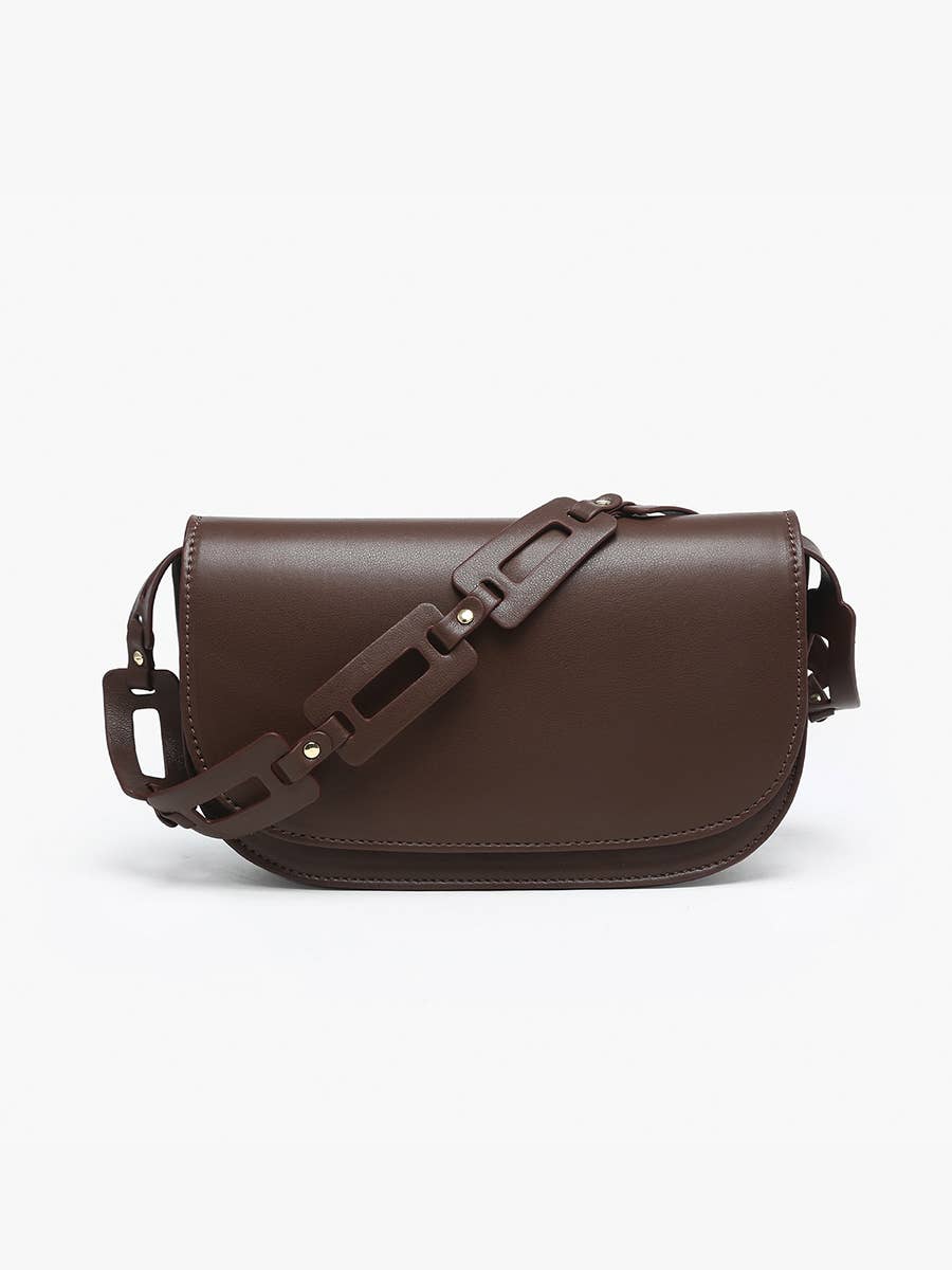 Tripoli Chain Link Shoulder Bag : Brown