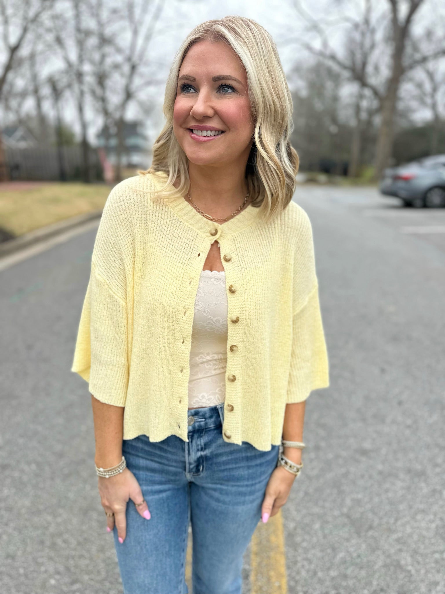 Heard the Call Boxy Short Sleeve Knit Cardigan