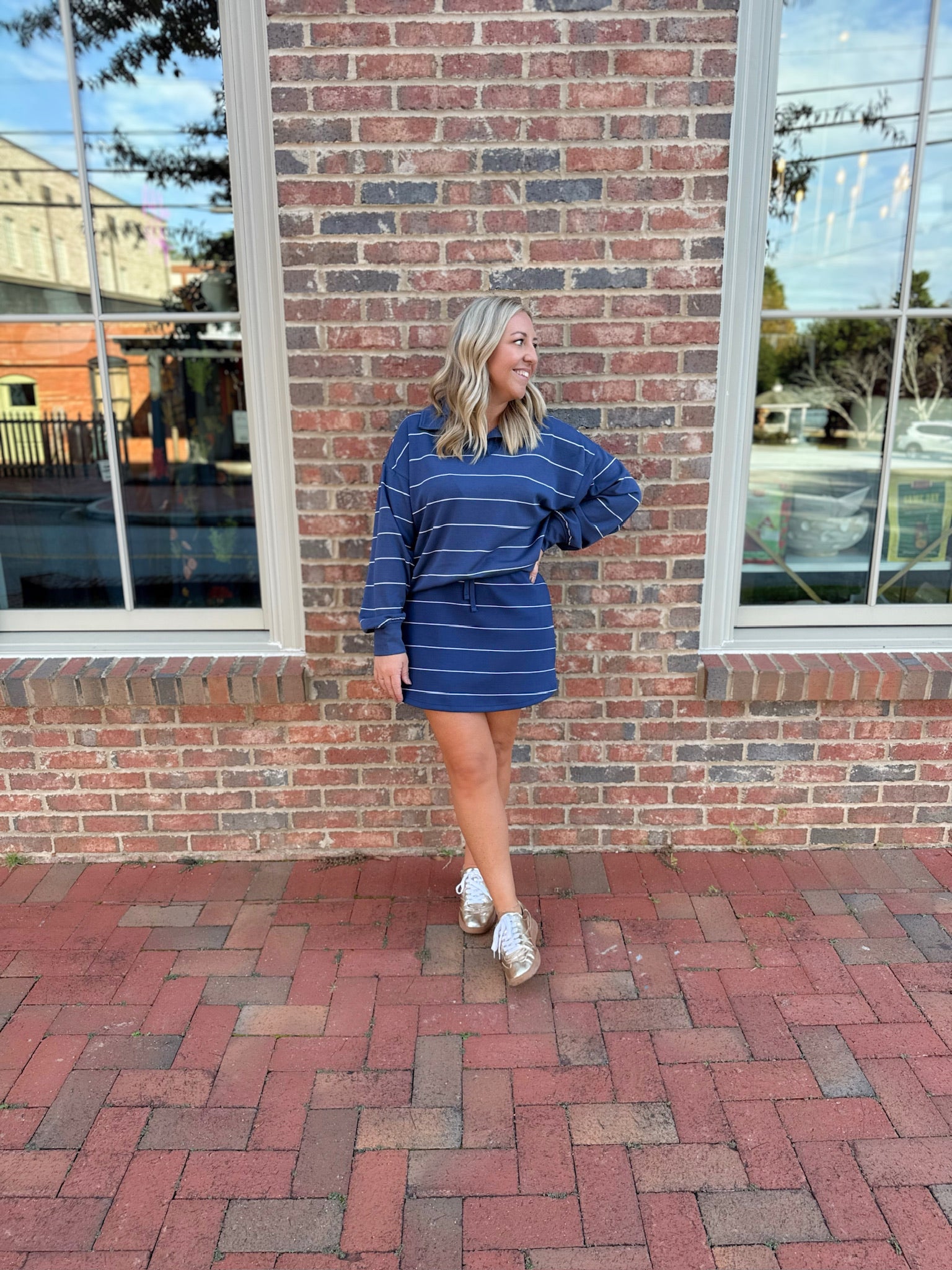 She Drives Away Modal Striped Long Sleeve Top