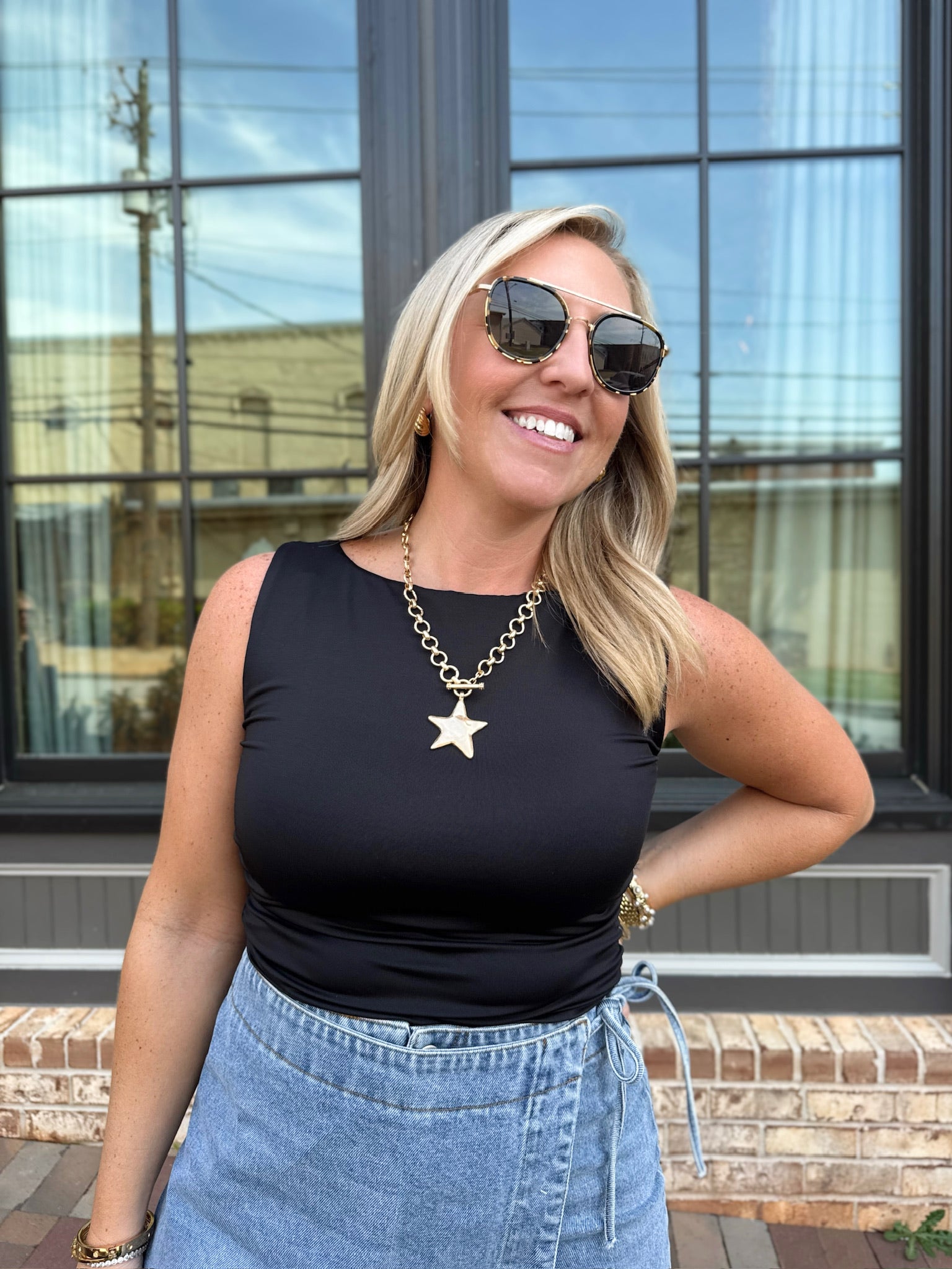Just Keep Going Basic Tank in Black
