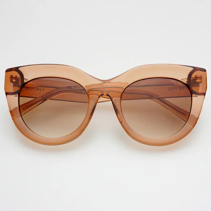 Charlotte Acetate Womens Cat Eye Sunglasses- Brown