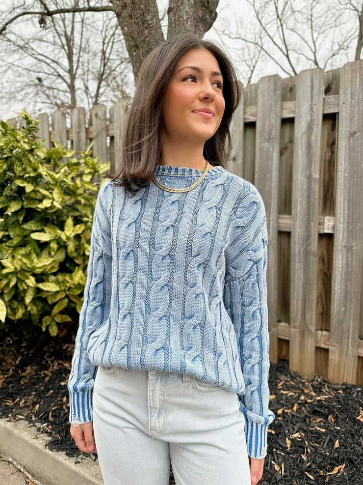 It’s Not About You Cable Knit Sweater