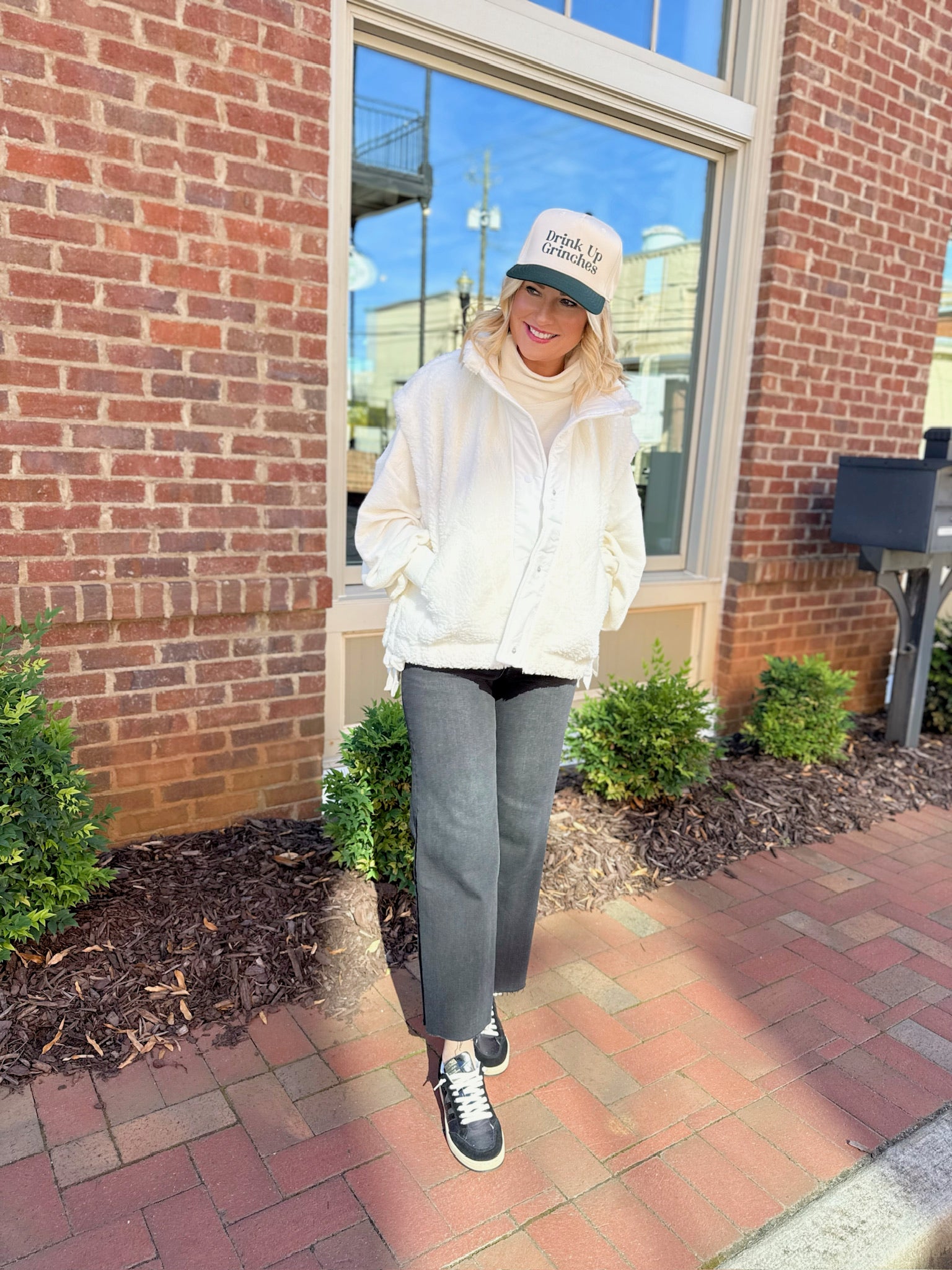 Finally Feeling Cozy Sherpa Vest Jacket With Tie-up Side Details in White