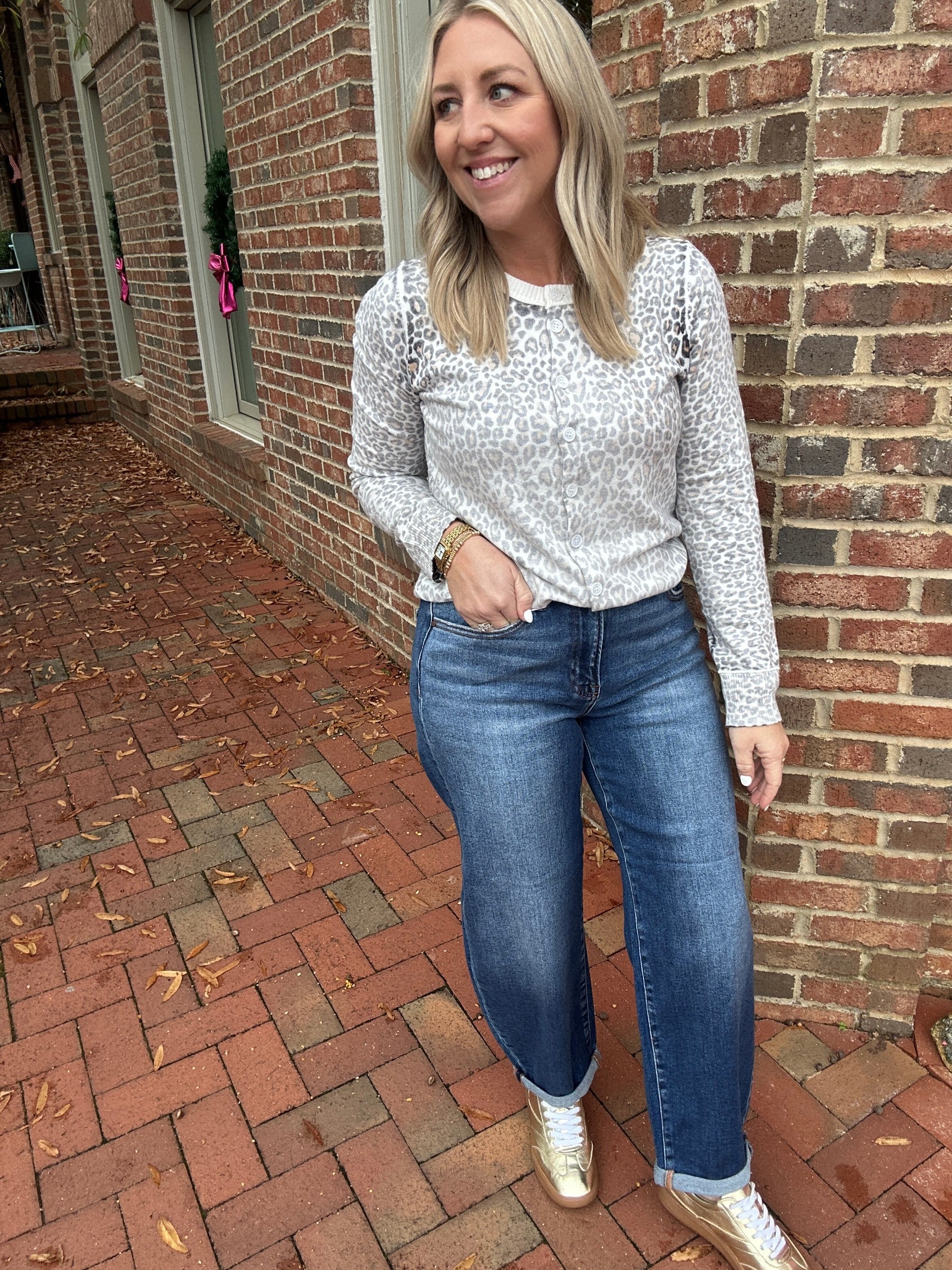 Cold Weather Leopard Print Cardigan