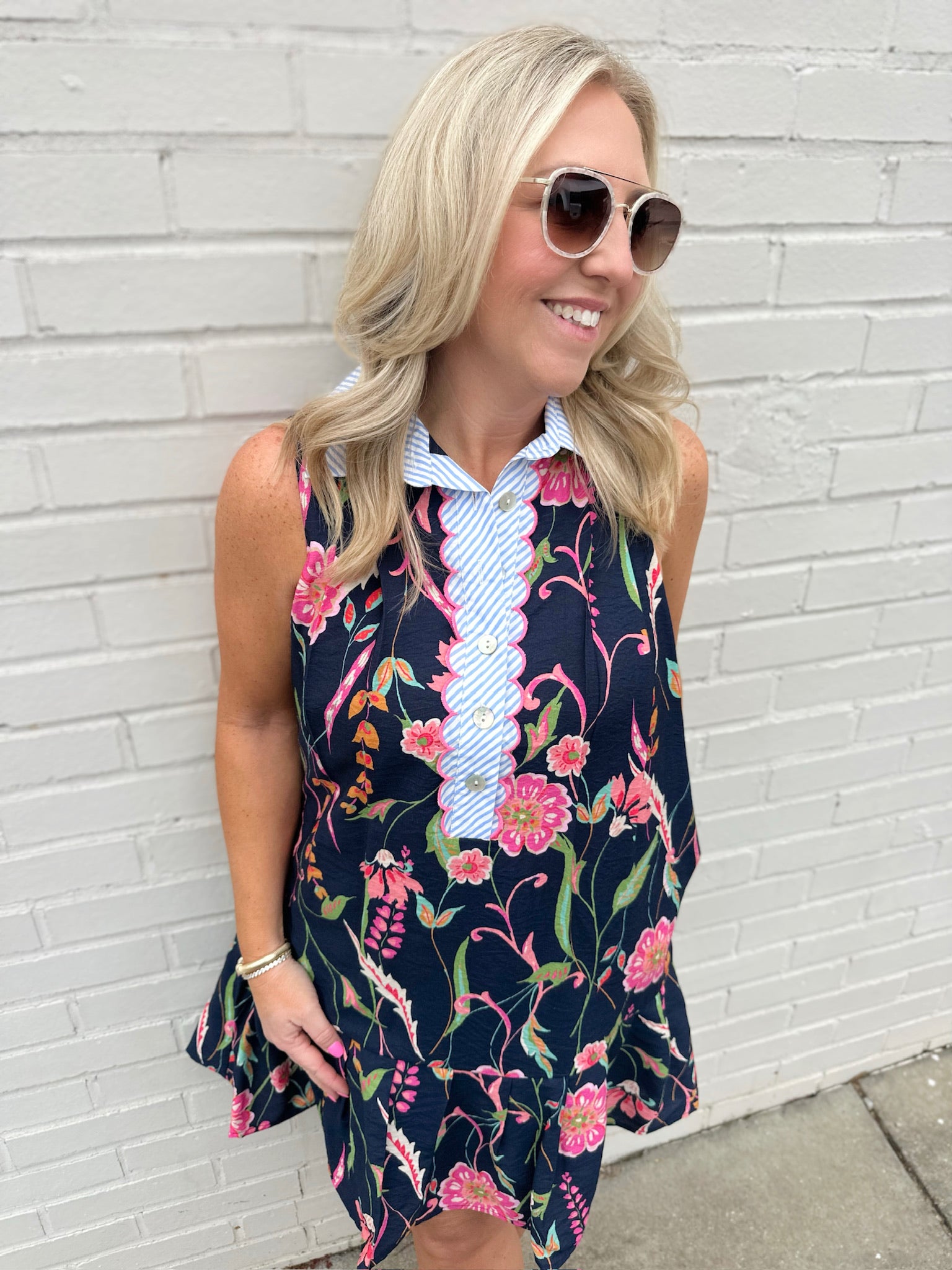 You Deserve It Floral Dress with Collar