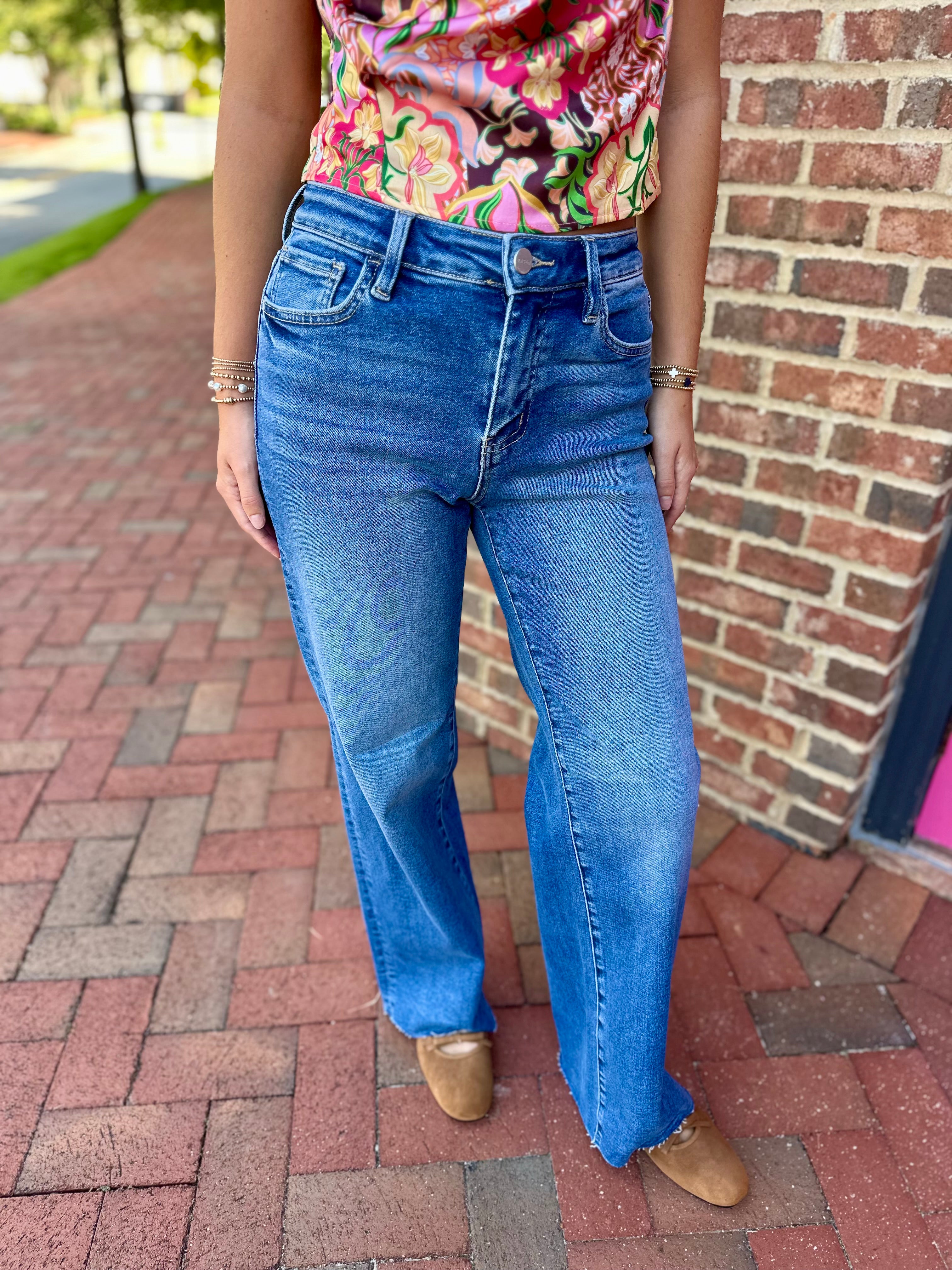The Britt High Rise Wide Leg Jeans