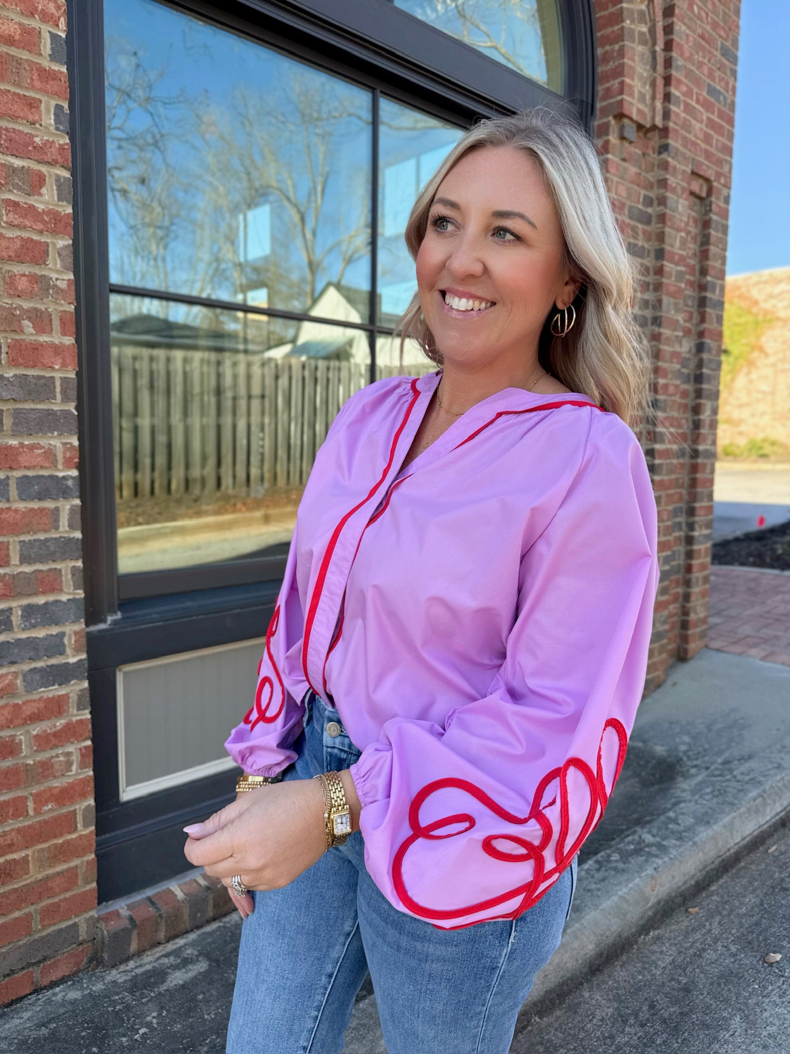 We Got More Love Detailed Puff Sleeve Blouse