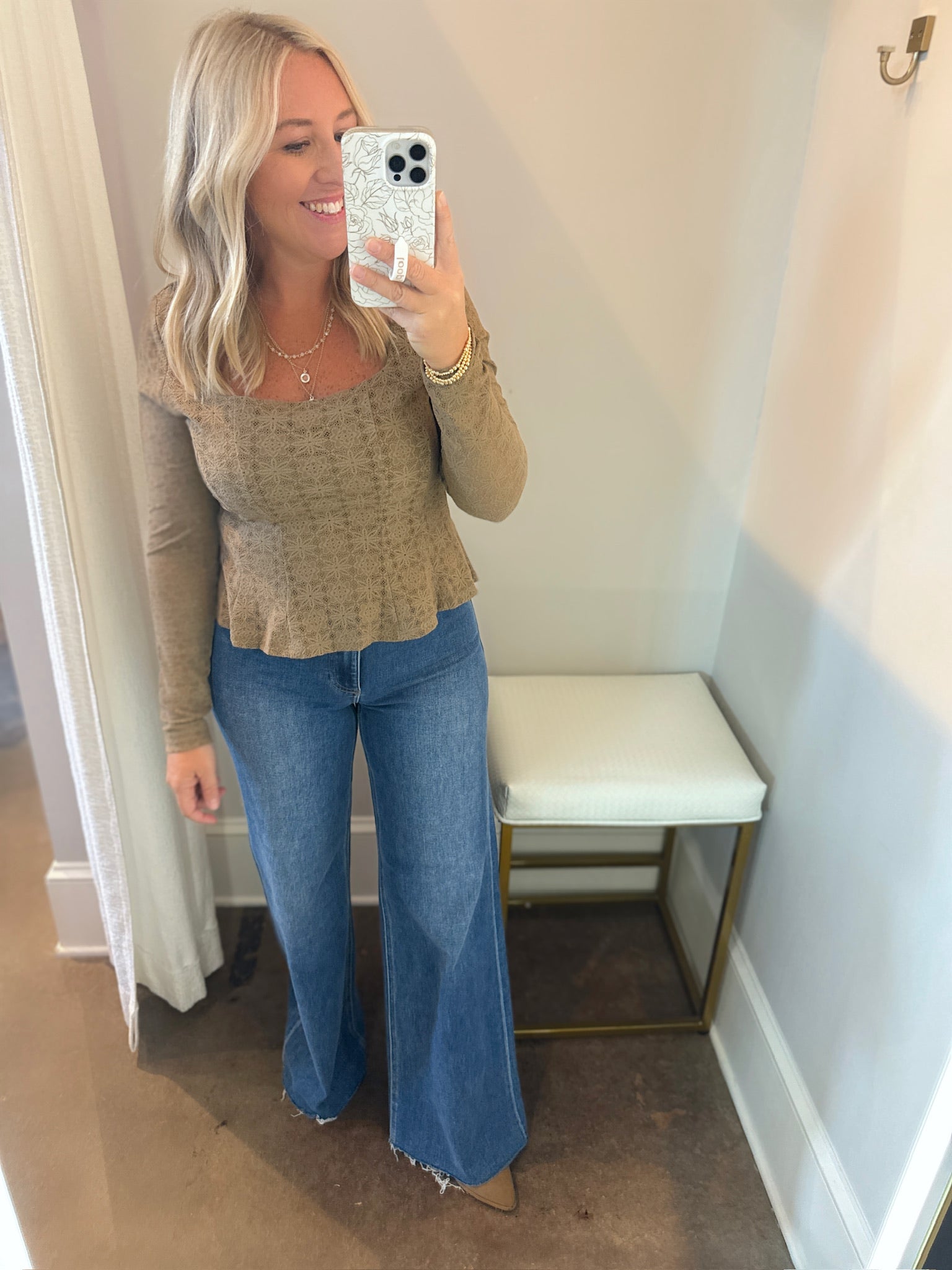 Straight With Me Lace Blouse