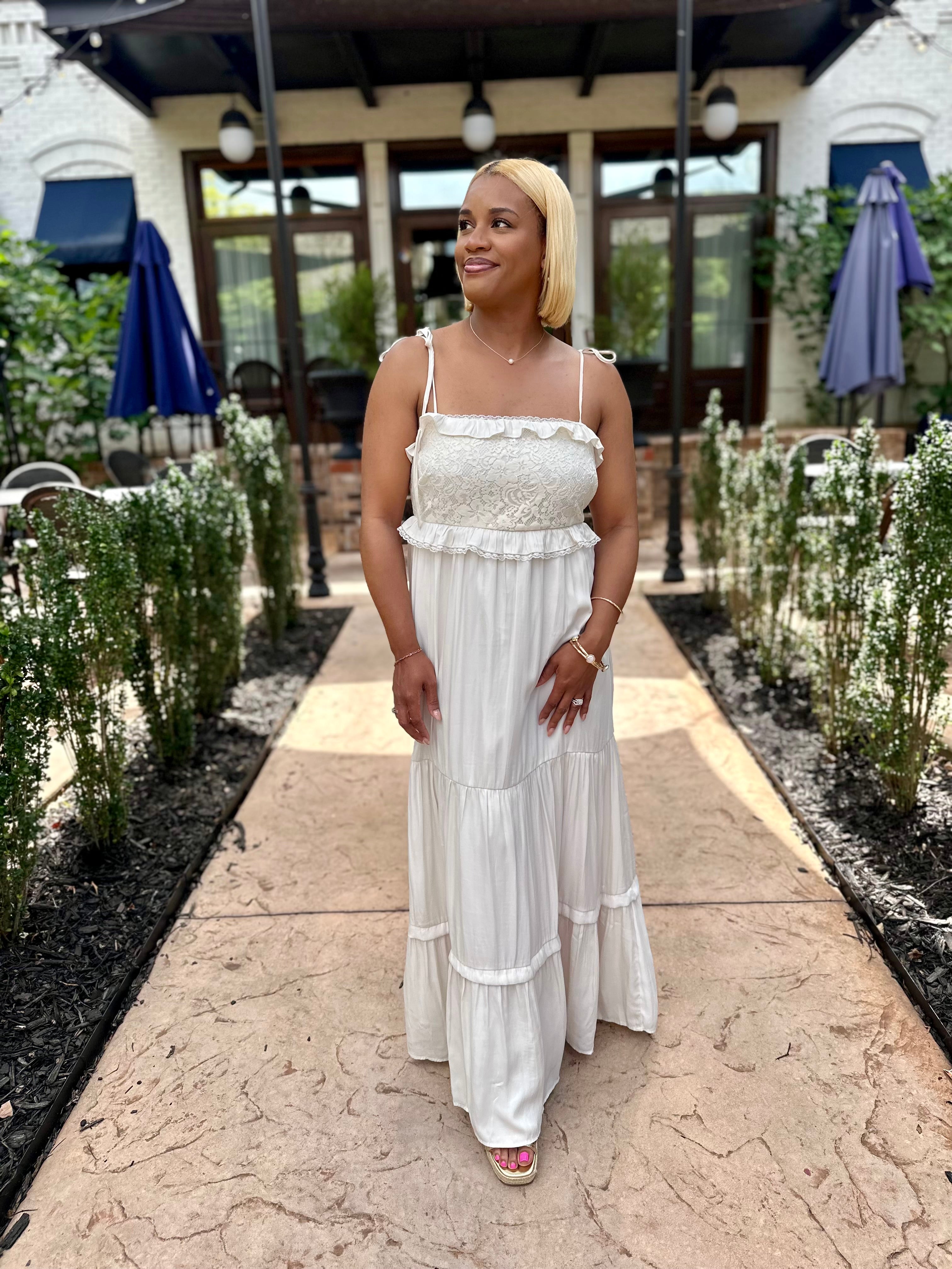 Way Out Here Lace Maxi Dress