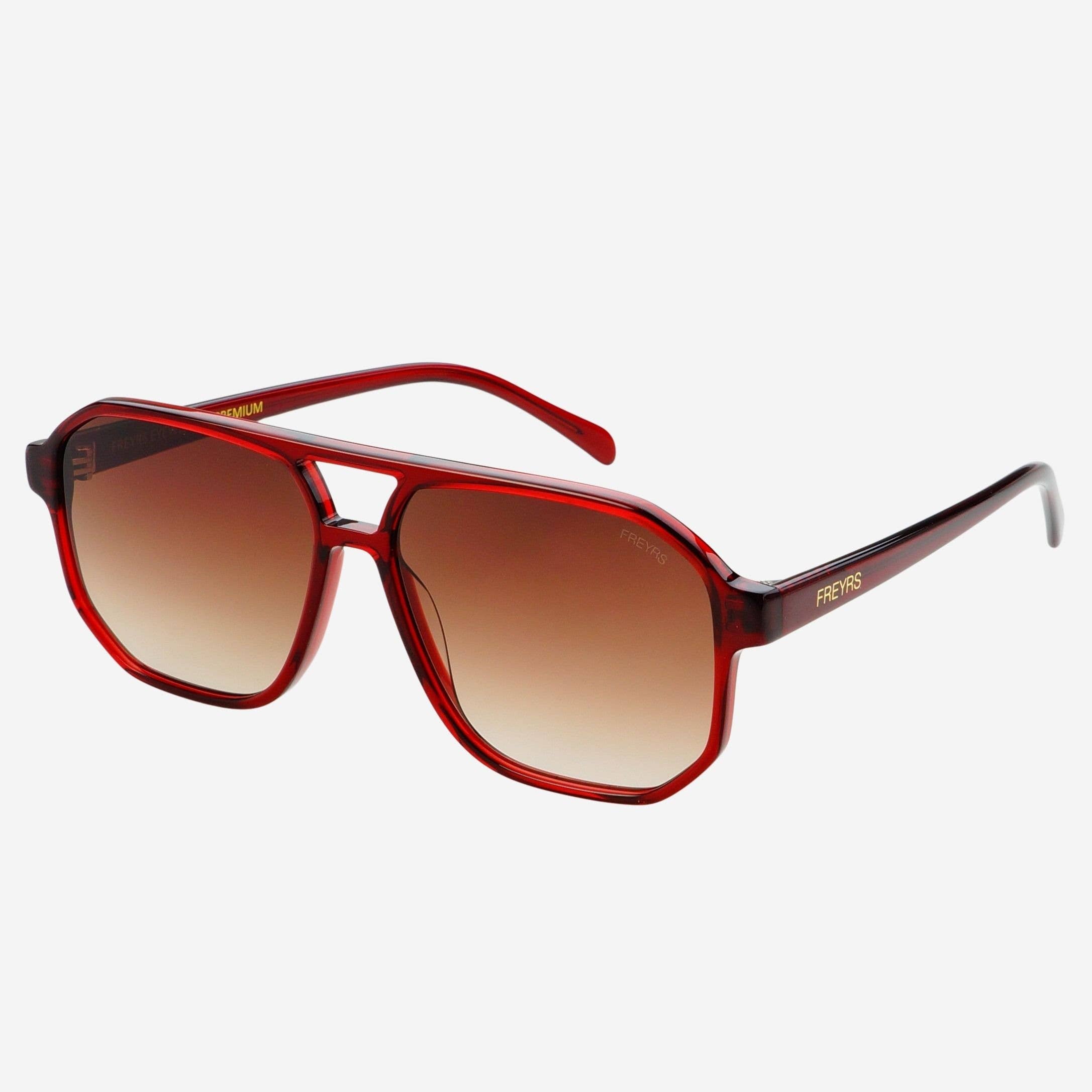 Billie Unisex Aviator Sunglasses- Dark Cherry