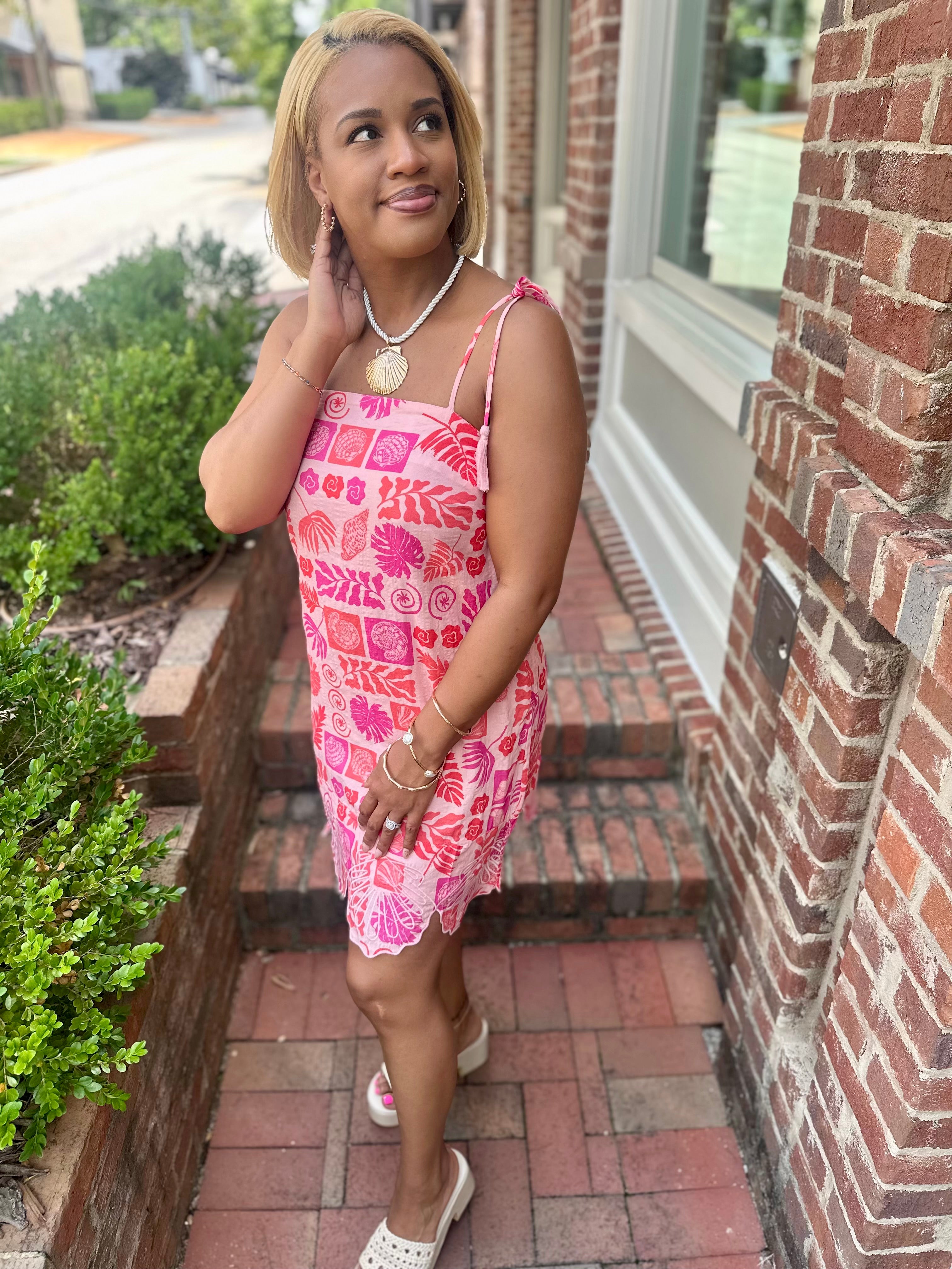 You Never Knew Tropical Printed Mini Dress