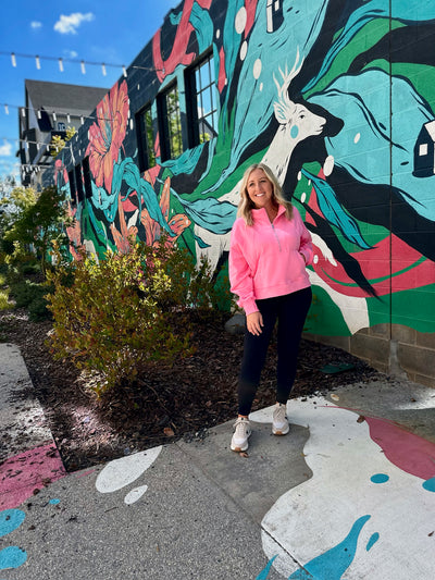 See You Around Town Zip Up Pullover