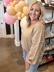 Why Don't You Say Waffle Knit Top