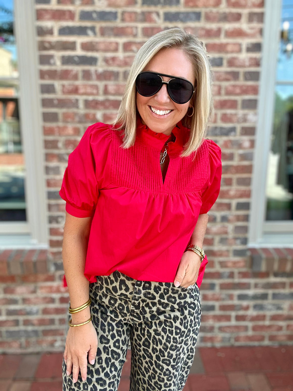 Spiced Cider Ruffled Blouse