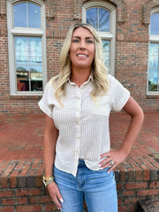 Keeping Up With Naturals Button Down Top