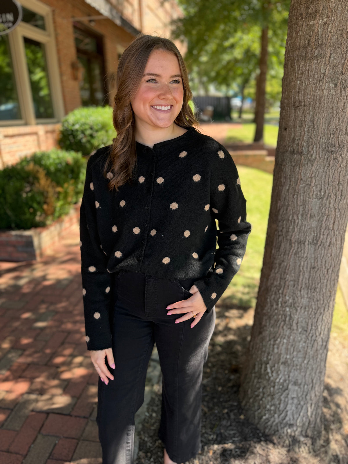 The Dot Effect Cardigan Sweater