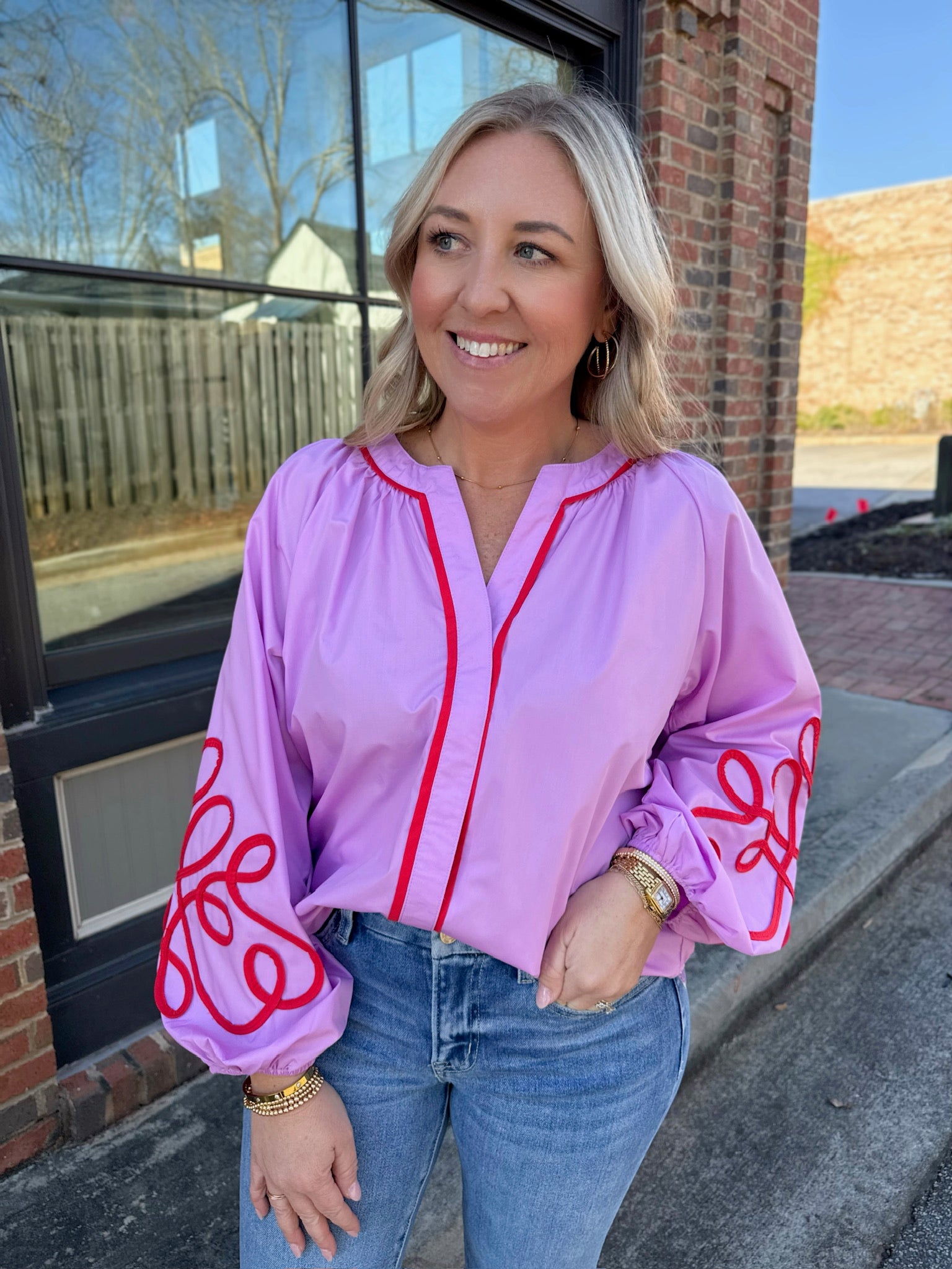 We Got More Love Detailed Puff Sleeve Blouse