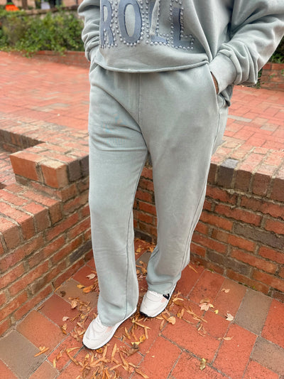 Rock&Roll Raw Hem Draw String Sweatpants