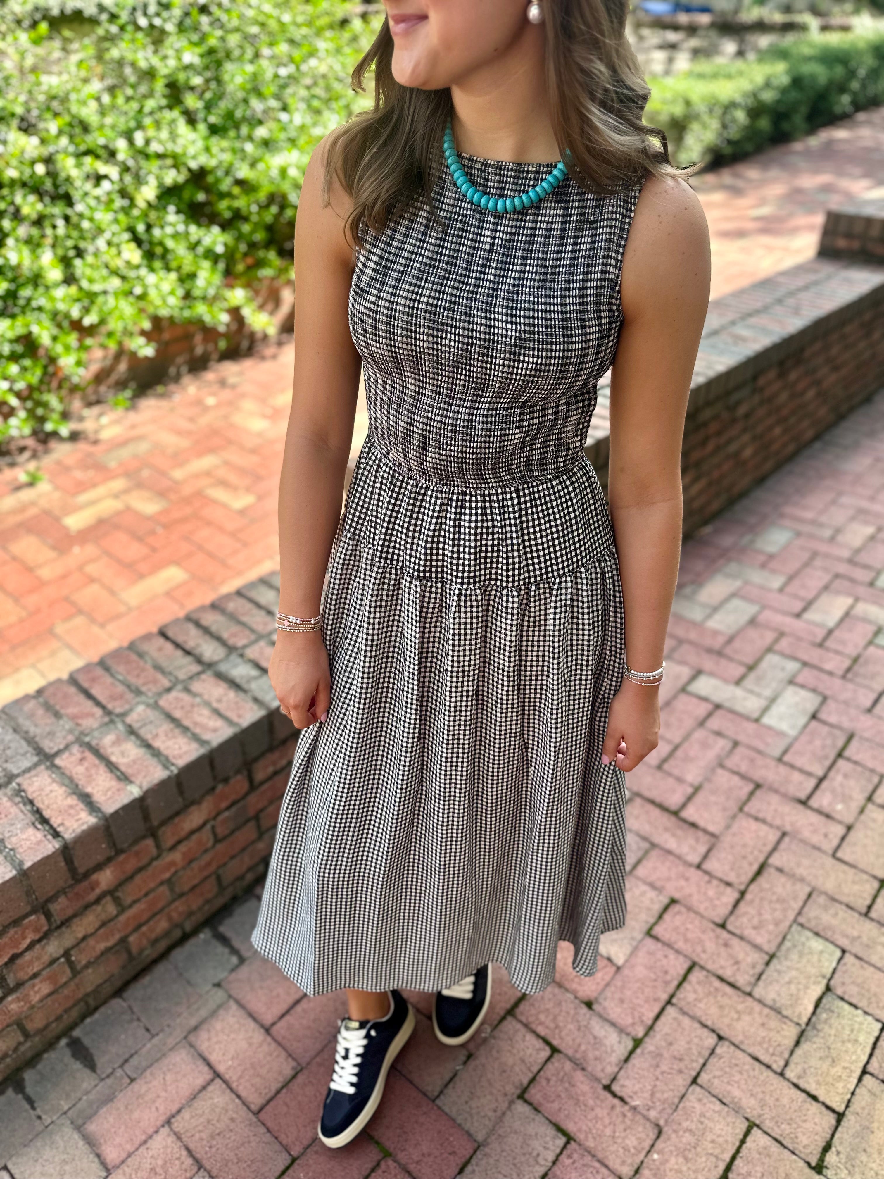 High Hopes Gingham Maxi Dress
