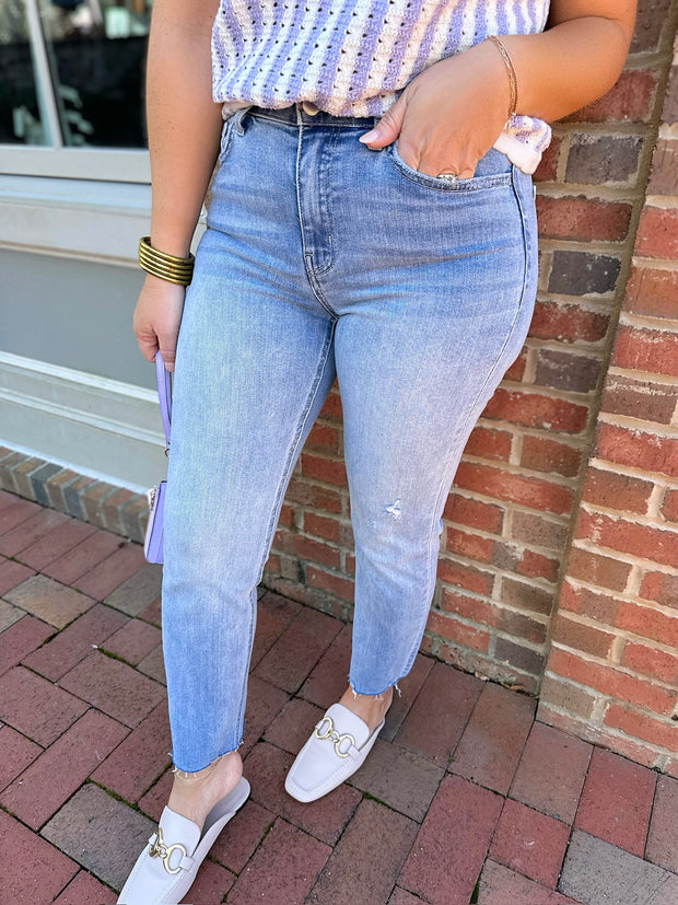 The Unforgettable High Rise Crop Straight Jeans