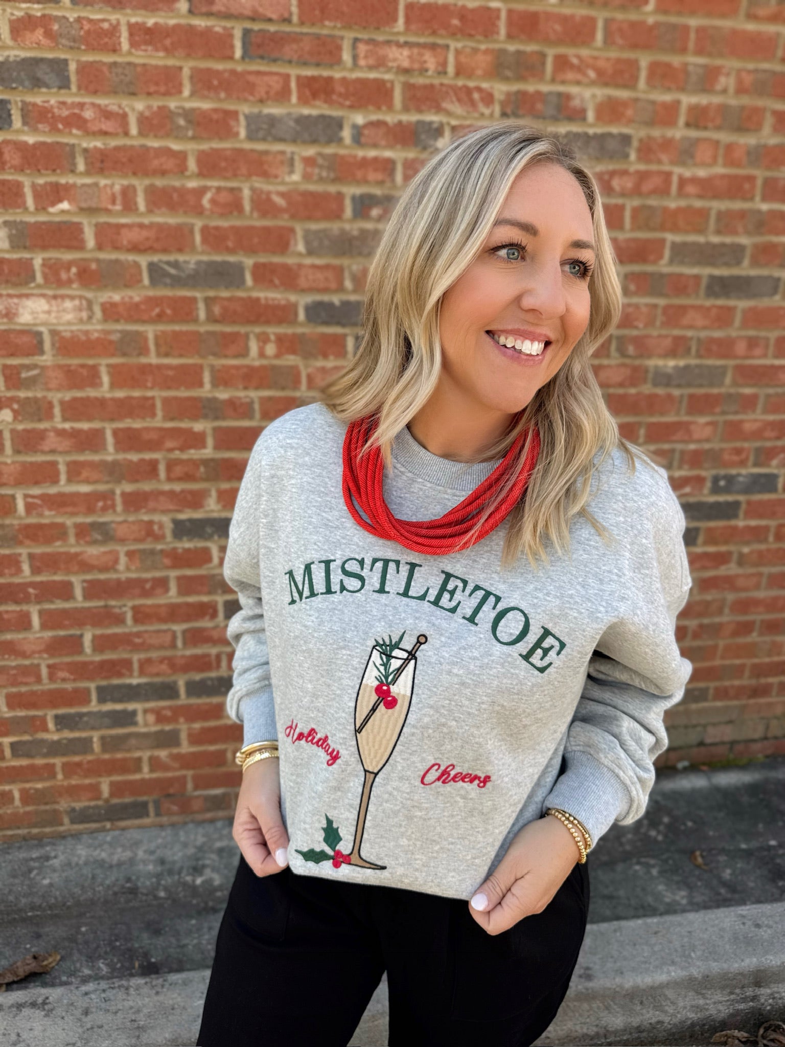 Mistletoe Ready Long Sleeve Graphic Sweatshirt