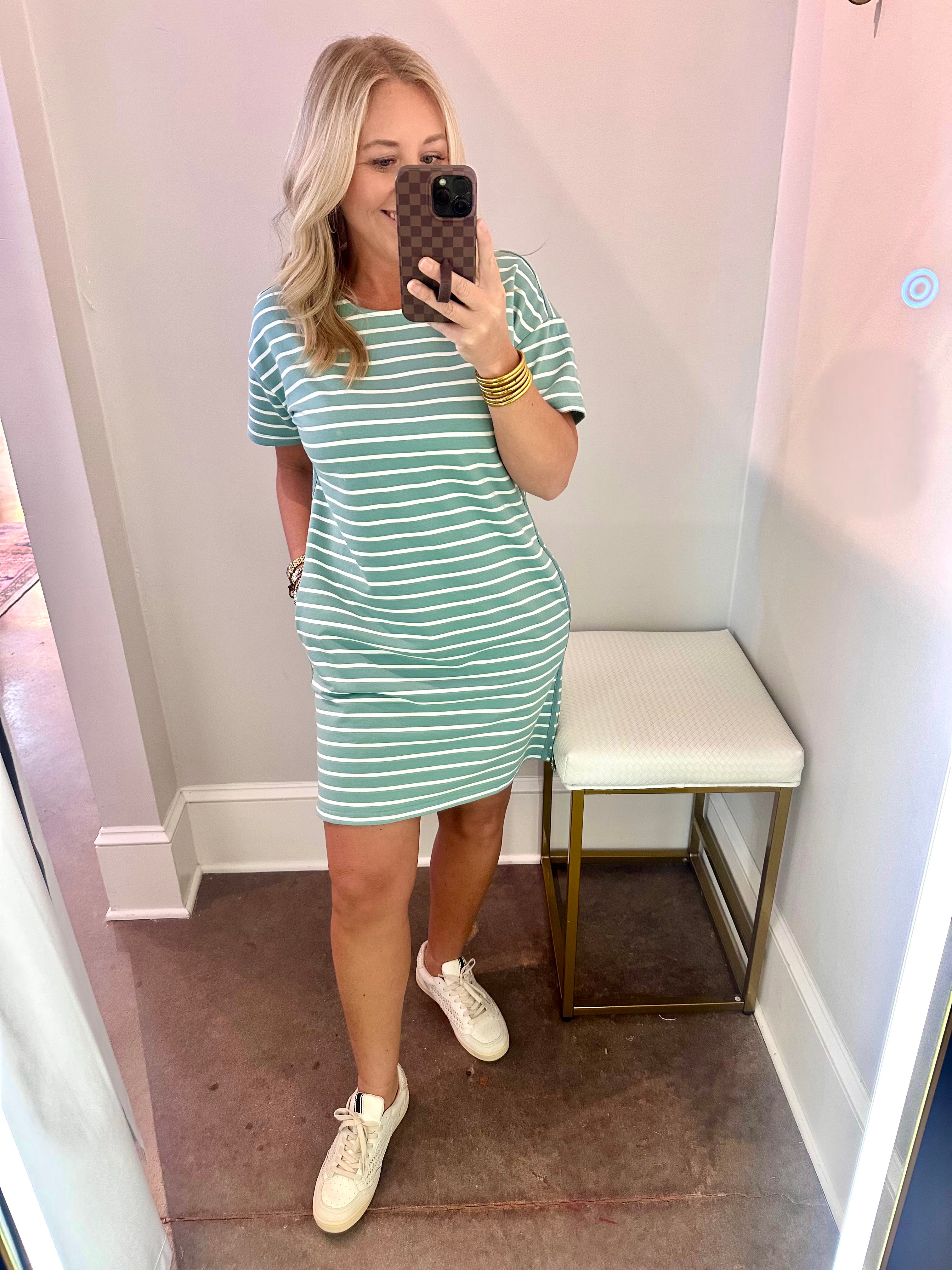Like It When You’re Nice Striped T-shirt Dress