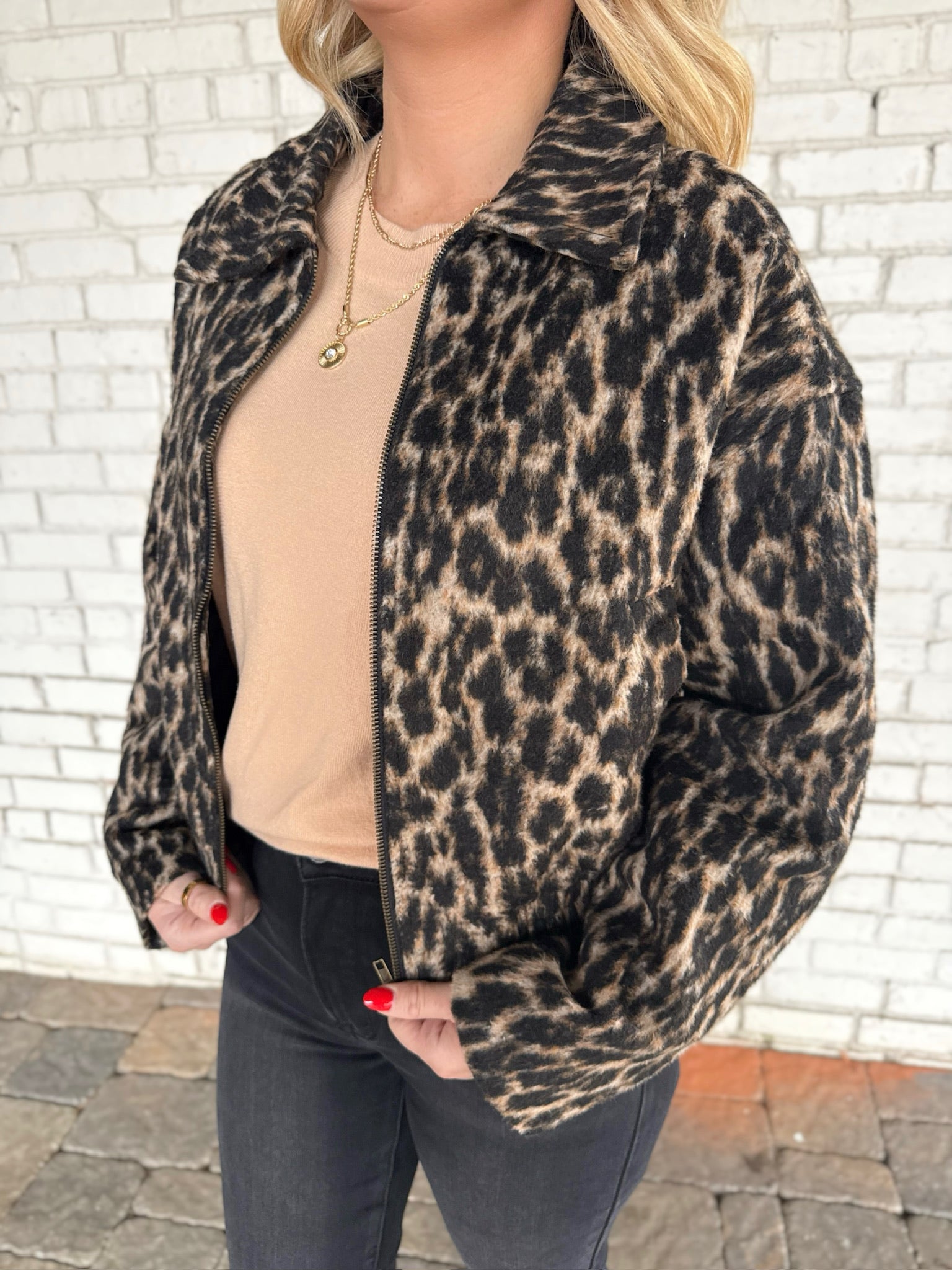 Vivian Leopard Print Jacket