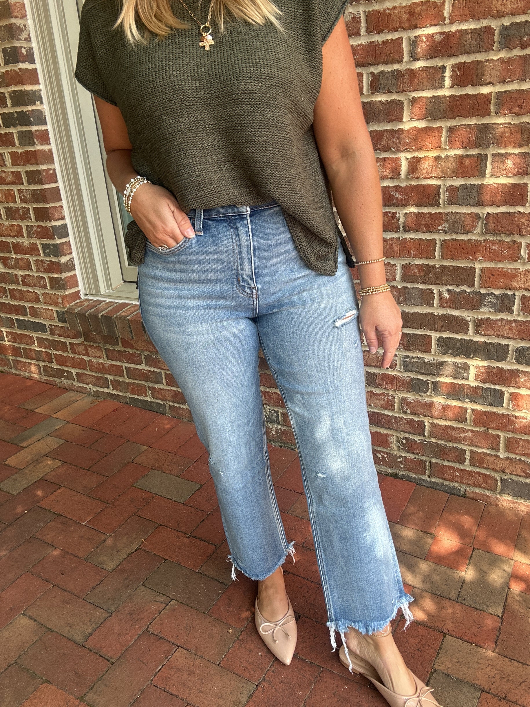 Vital Horizon High Rise Crop Straight Jeans