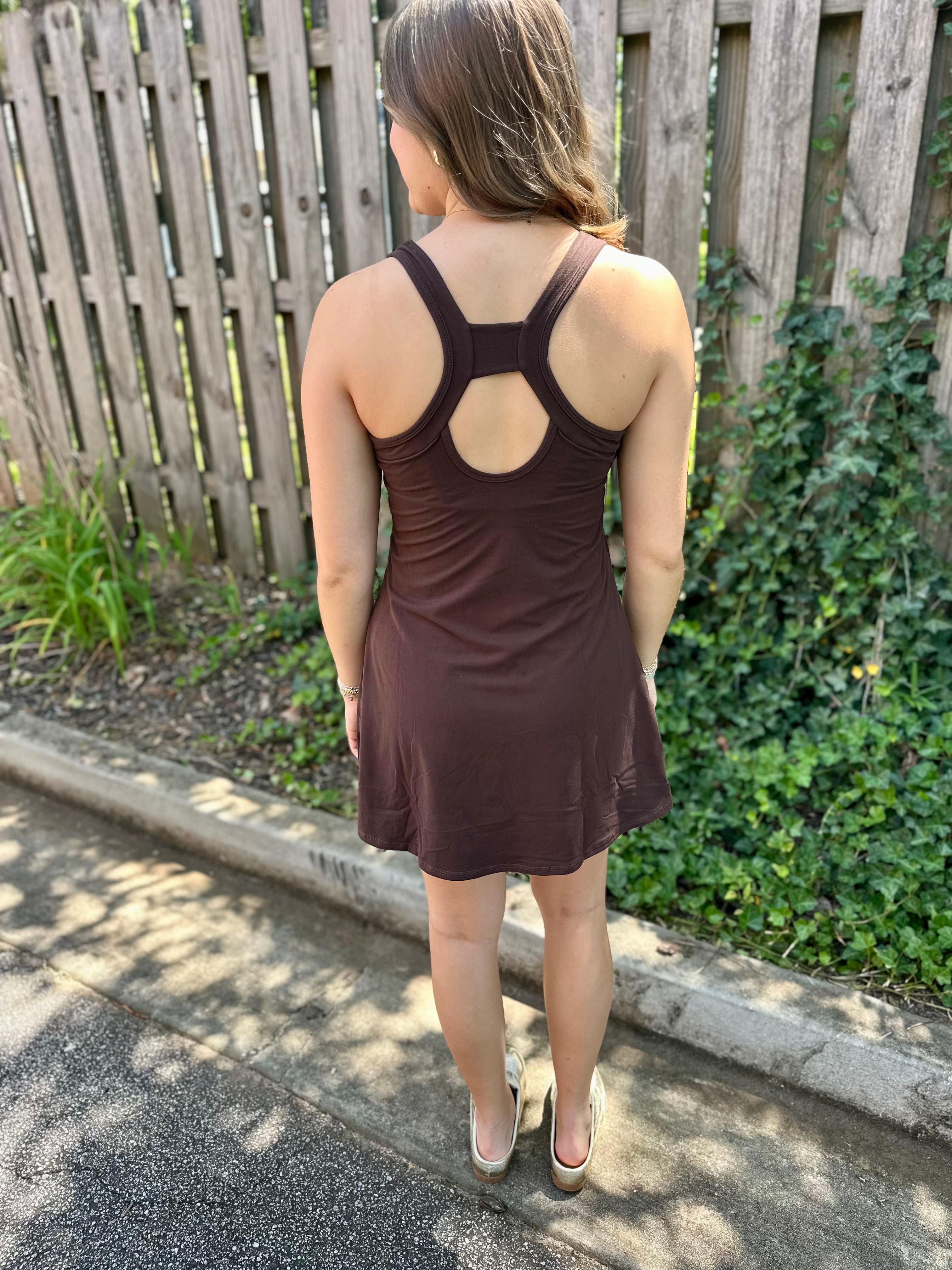 Active Ease Butter Soft Romper/Dress in Espresso