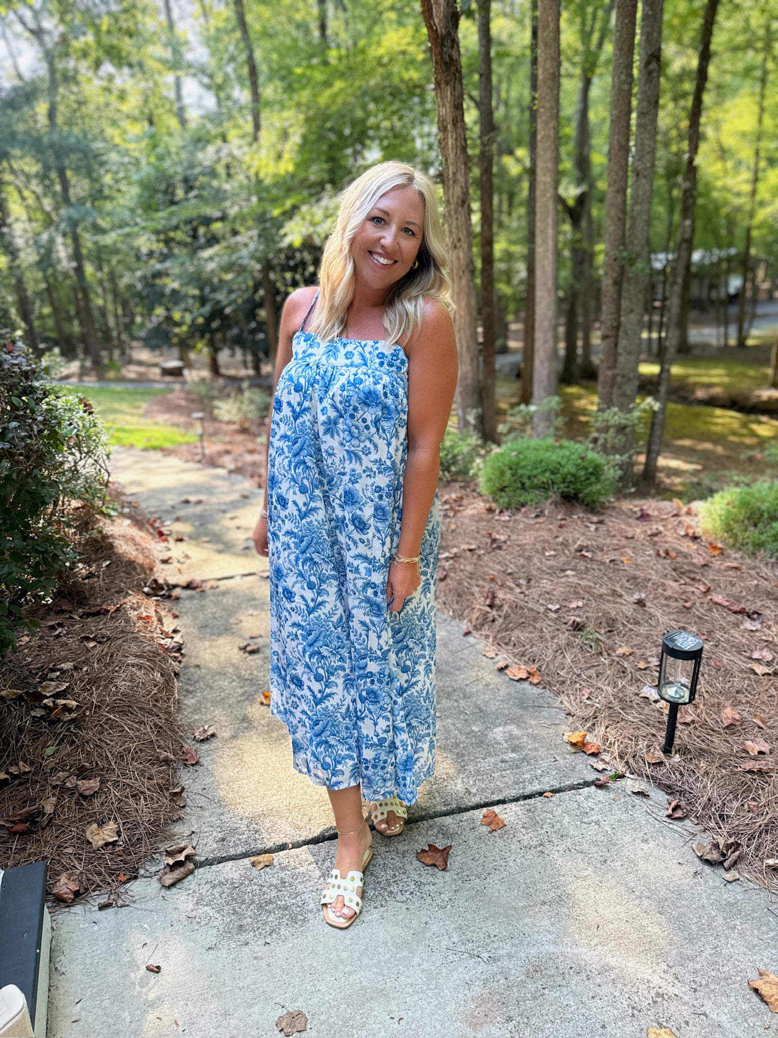 Never Met Anyone Like You Blue and White Maxi