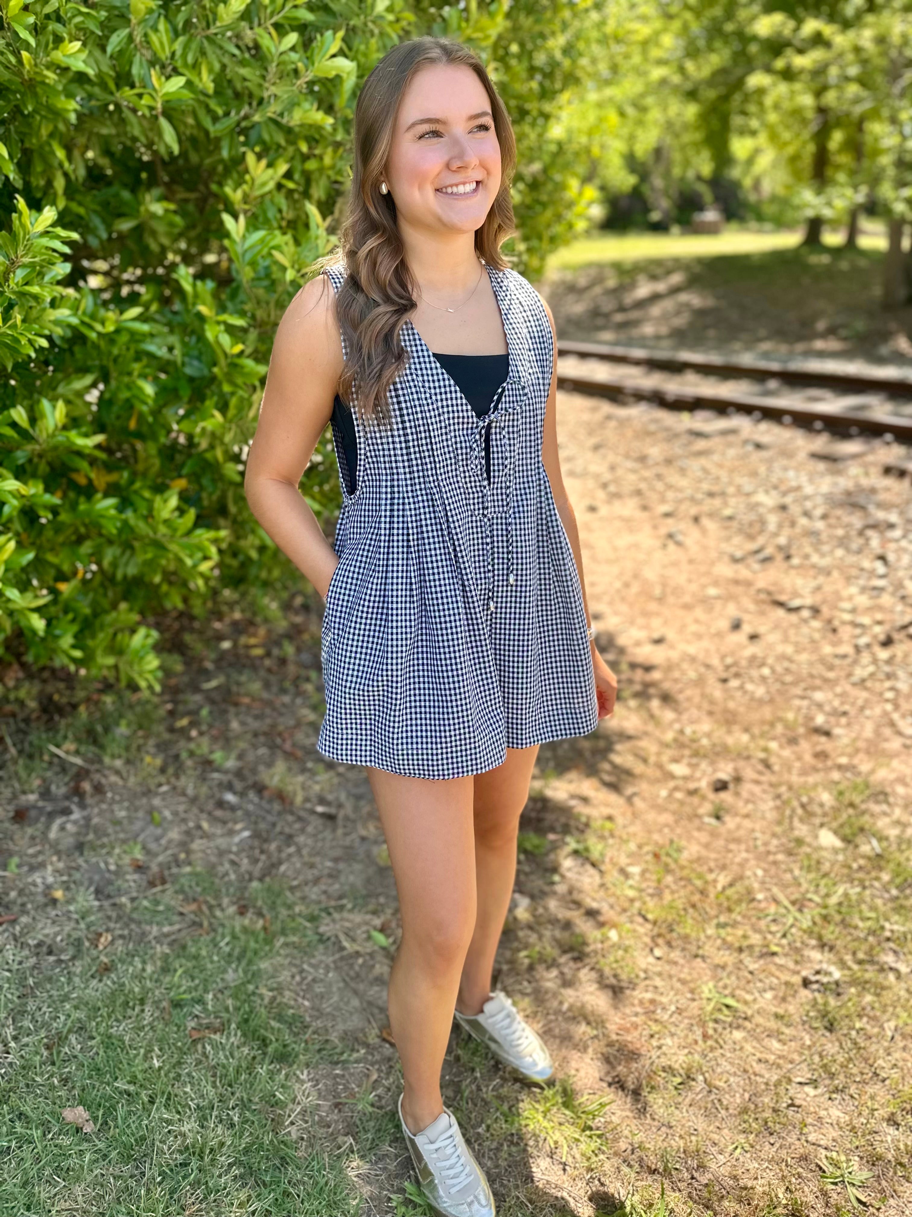 A Song In My Soul Gingham Romper