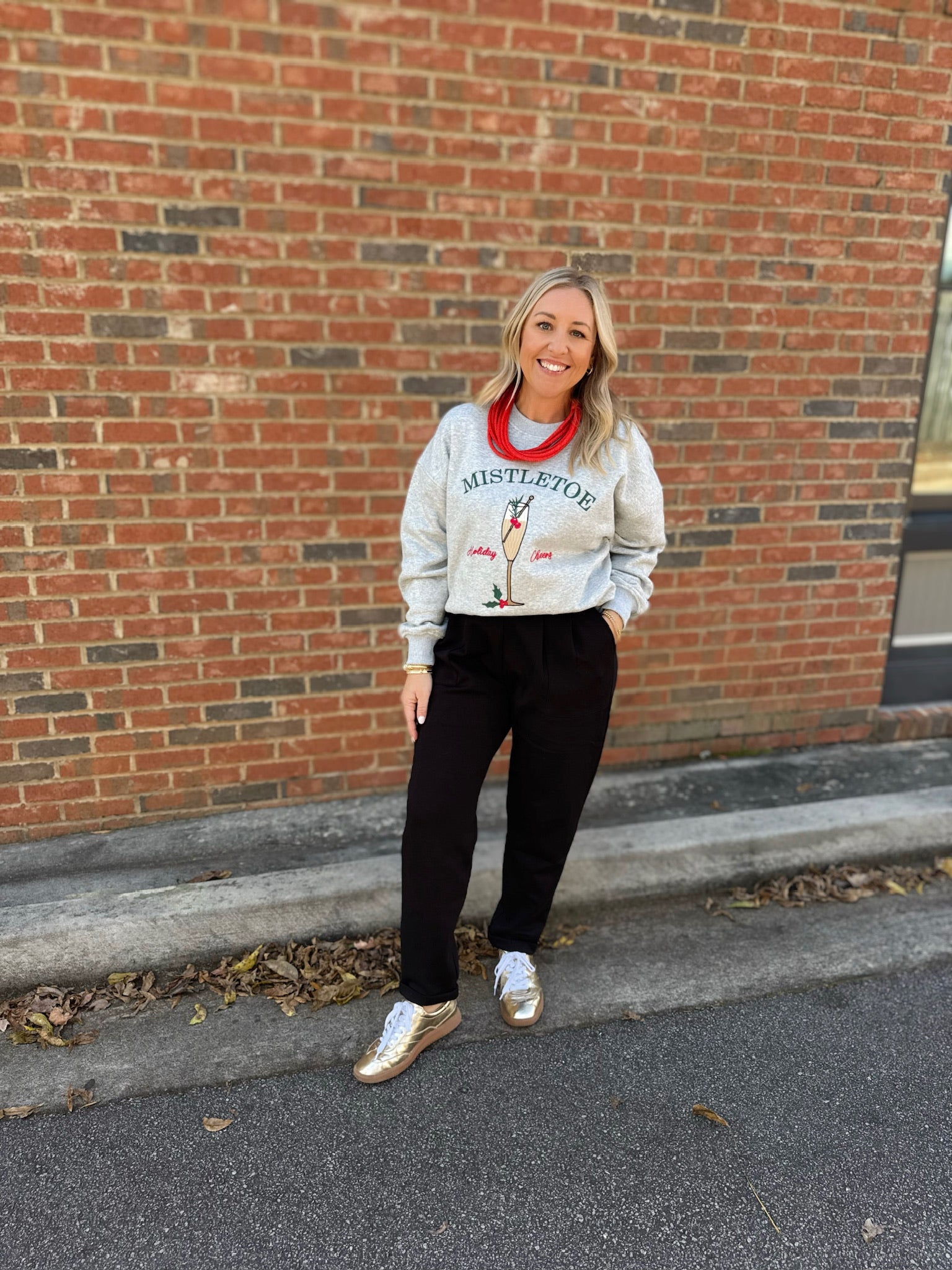 Mistletoe Ready Long Sleeve Graphic Sweatshirt